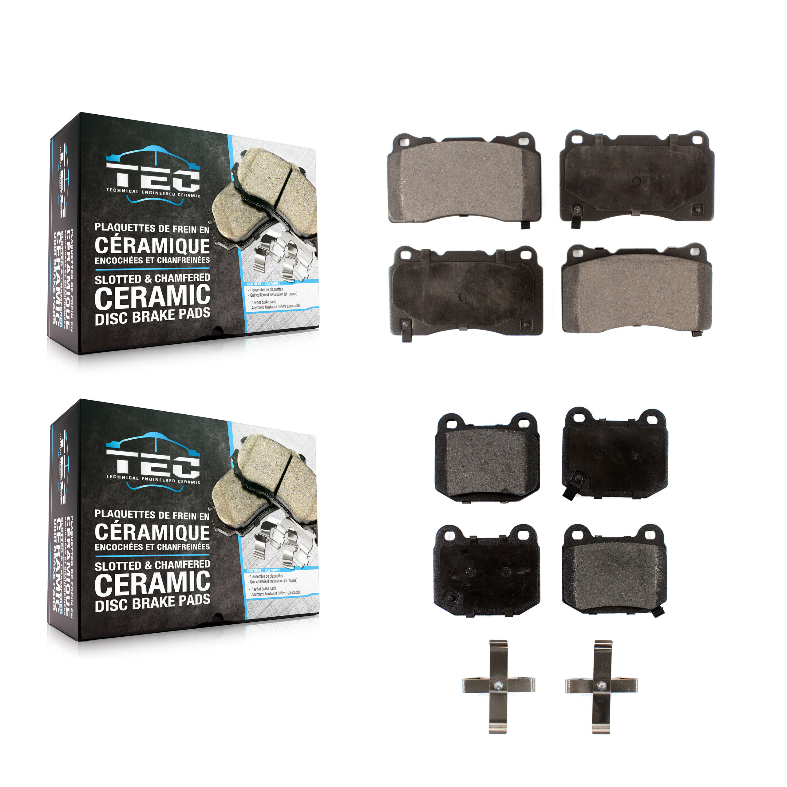 TEC - KTC-100012 - Front and Rear Disc Brake Pad Kits