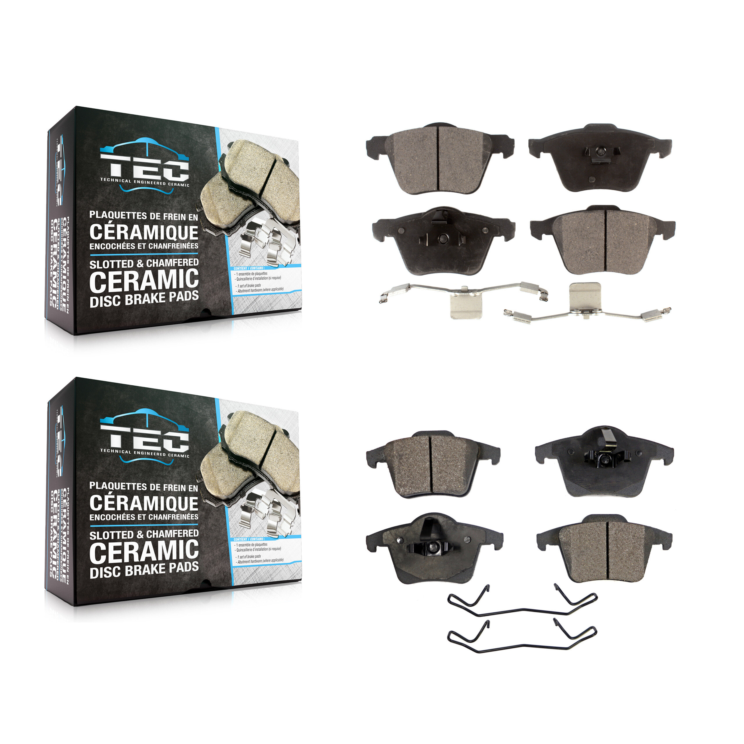 TEC - KTC-100013 - Front and Rear Disc Brake Pad Kits