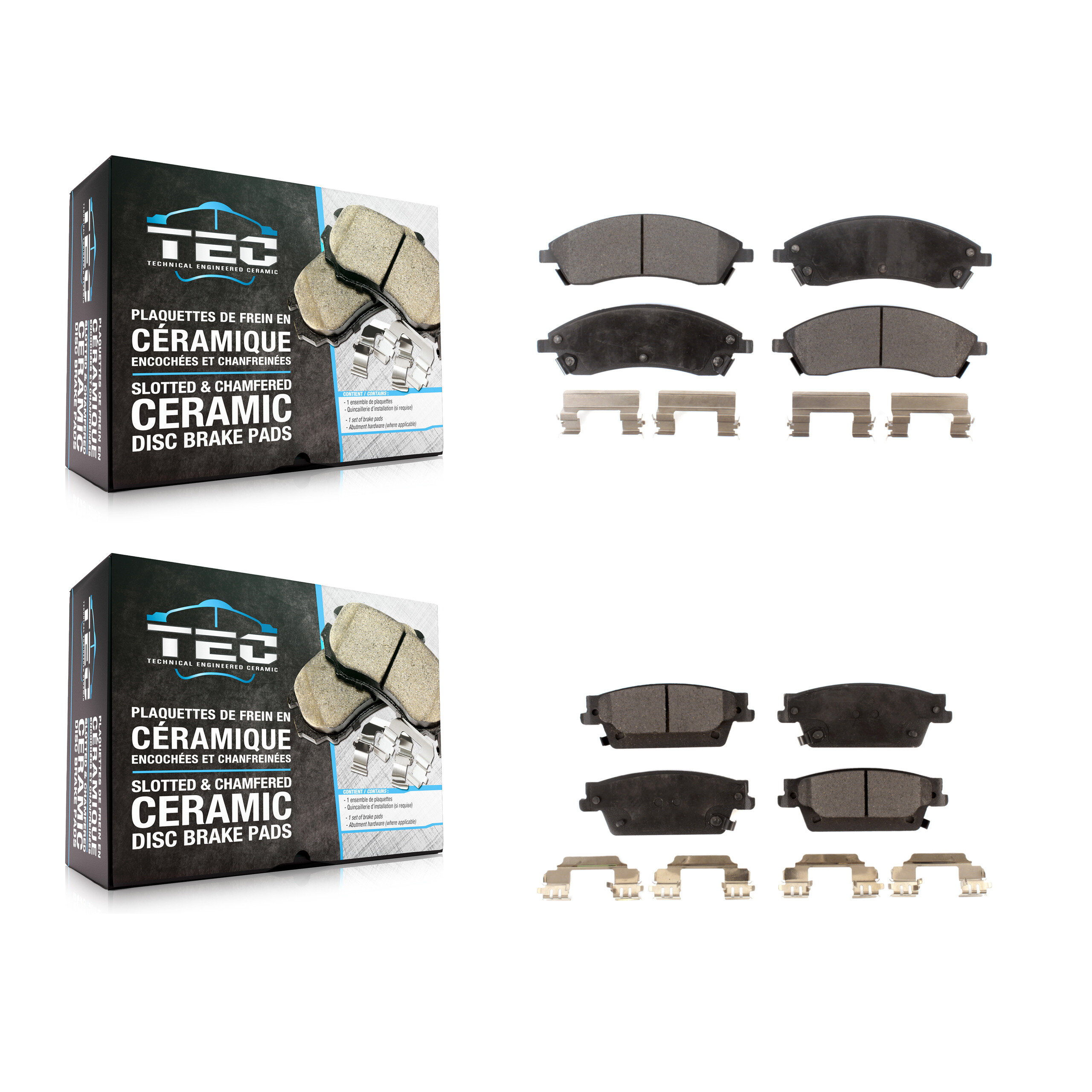 TEC - KTC-100019 - Front and Rear Disc Brake Pad Kits