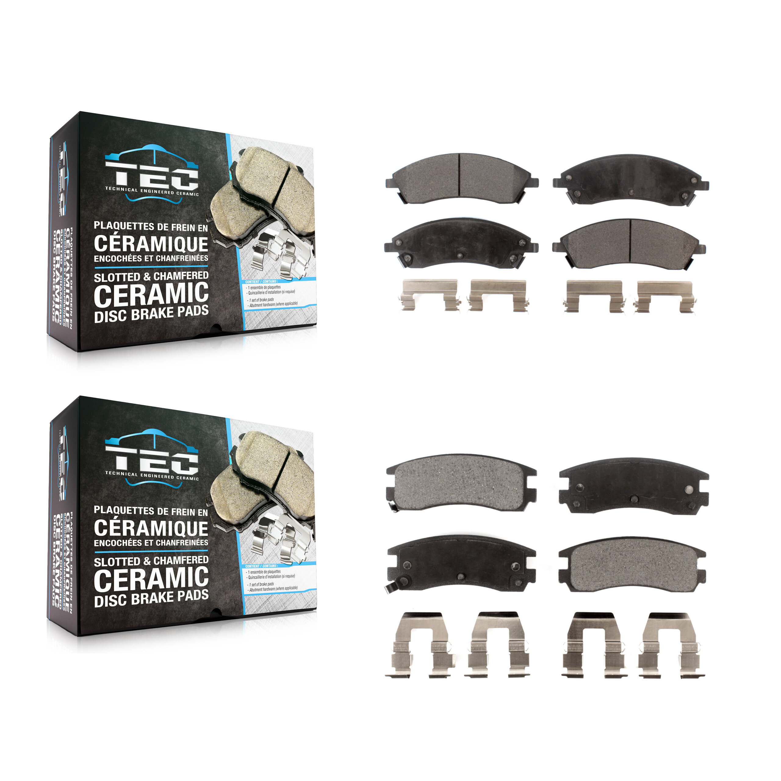 TEC - KTC-100020 - Front and Rear Disc Brake Pad Kits