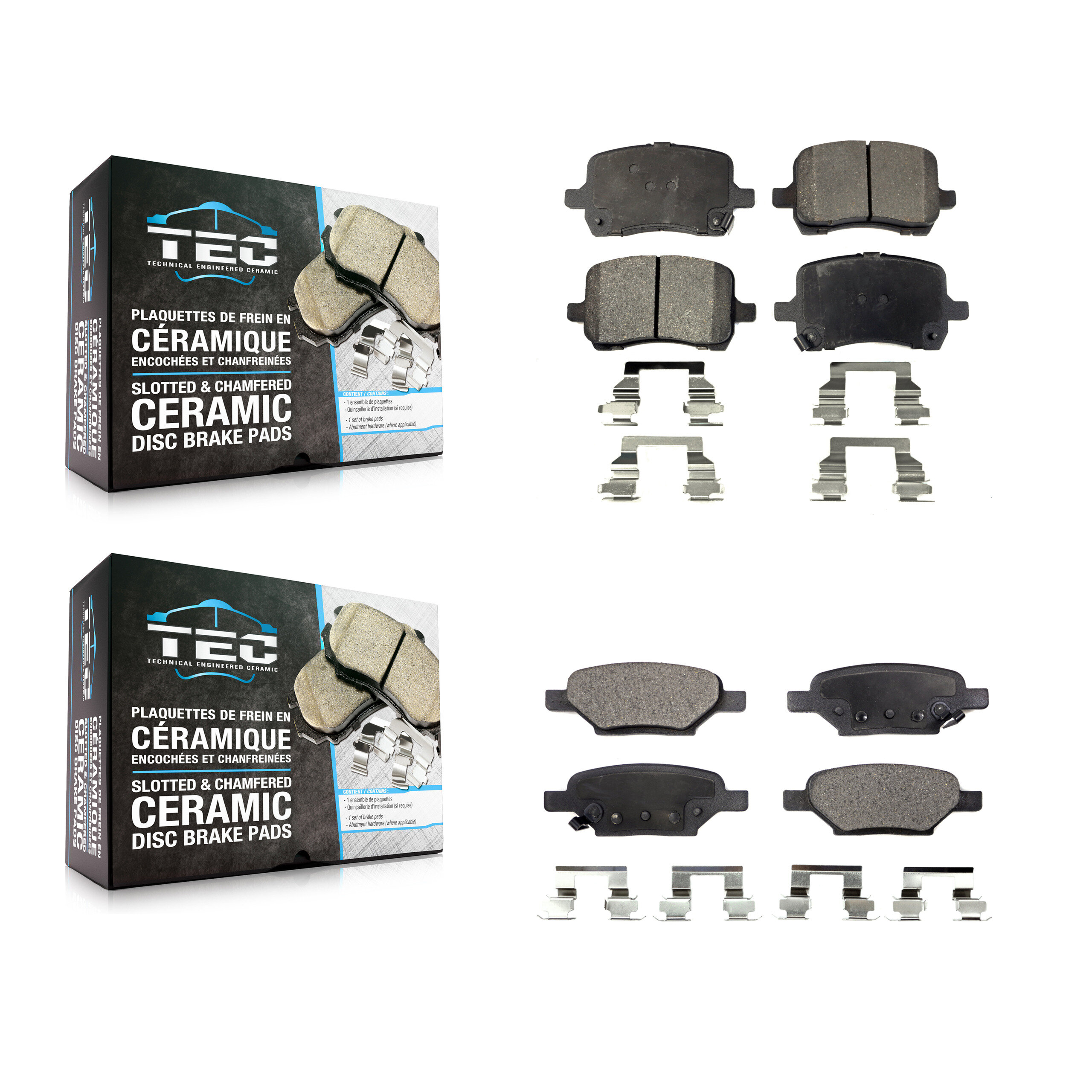 TEC - KTC-100022 - Front and Rear Disc Brake Pad Kits