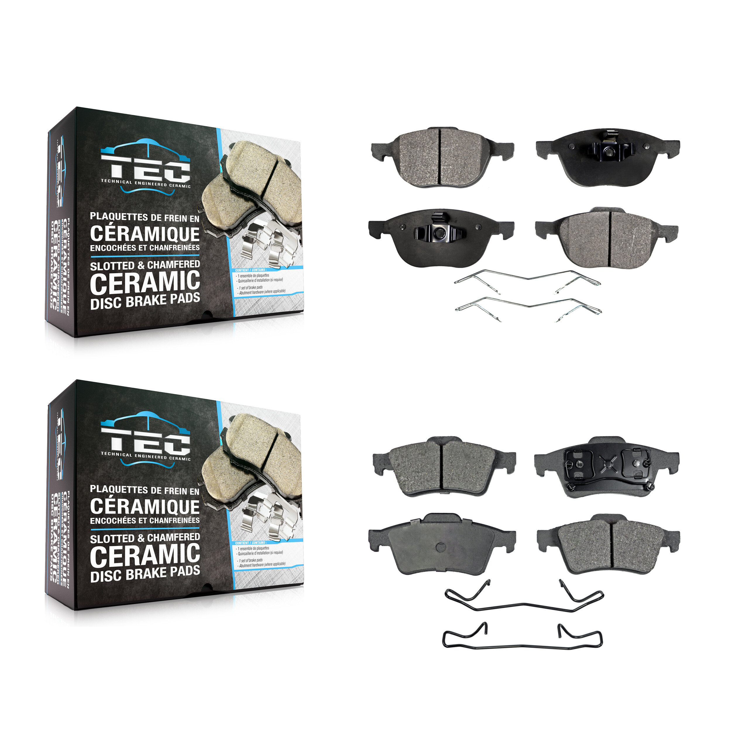 TEC - KTC-100030 - Front and Rear Disc Brake Pad Kits