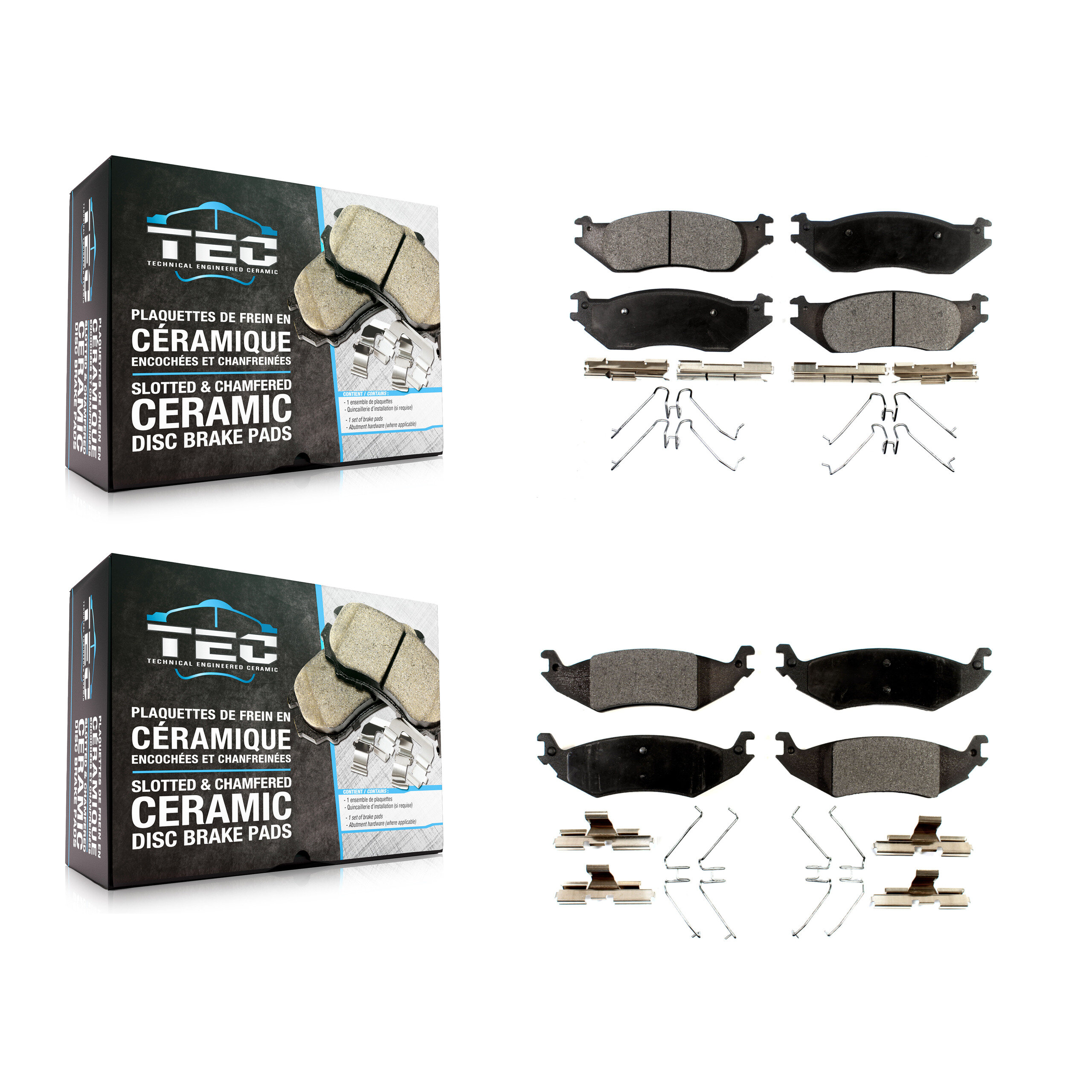 TEC - KTC-100031 - Front and Rear Disc Brake Pad Kits
