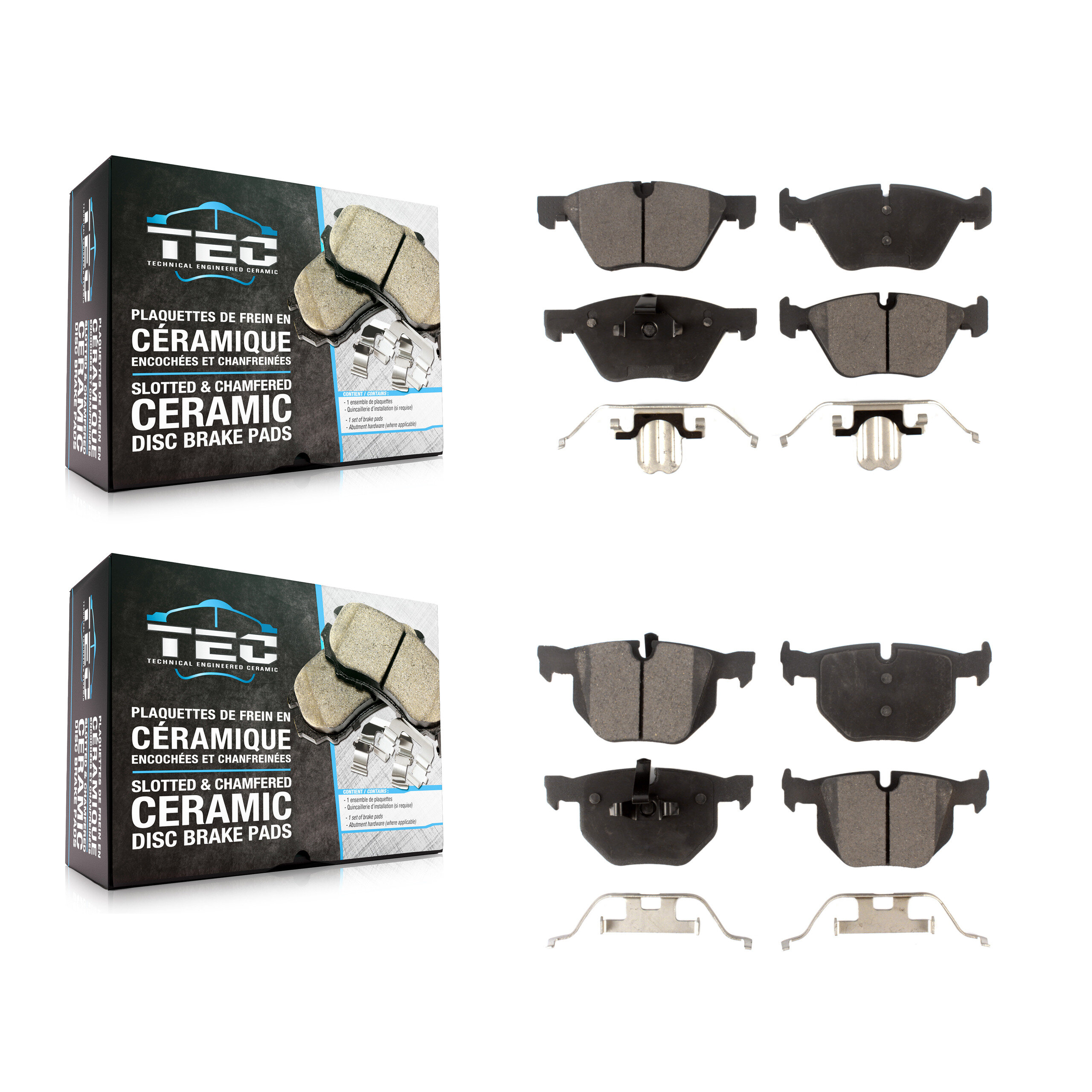 TEC - KTC-100040 - Front and Rear Disc Brake Pad Kits