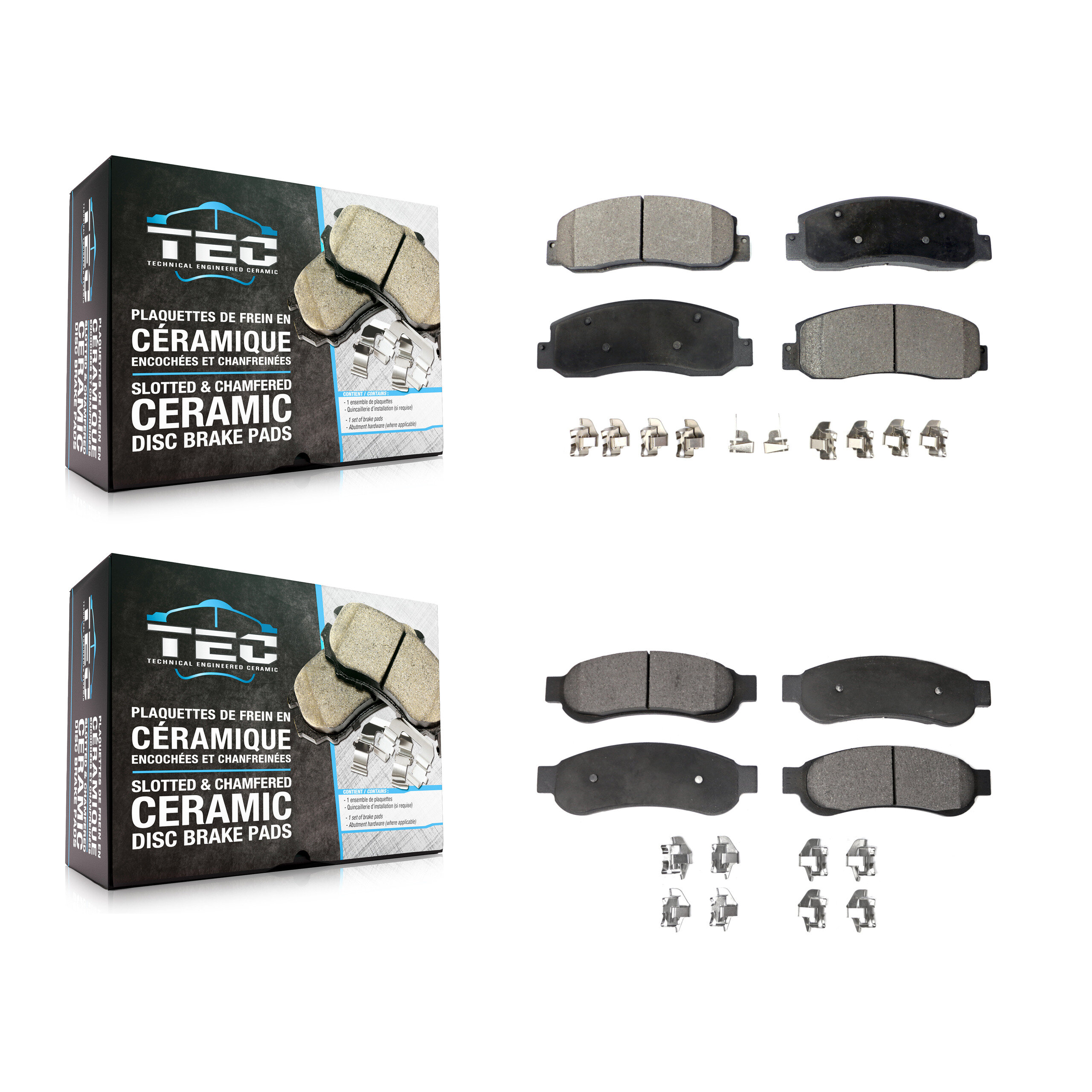TEC KTC-100043 Disc Brake Pad for 2005-2007 Ford F-350 Super Duty - Front and Rear
