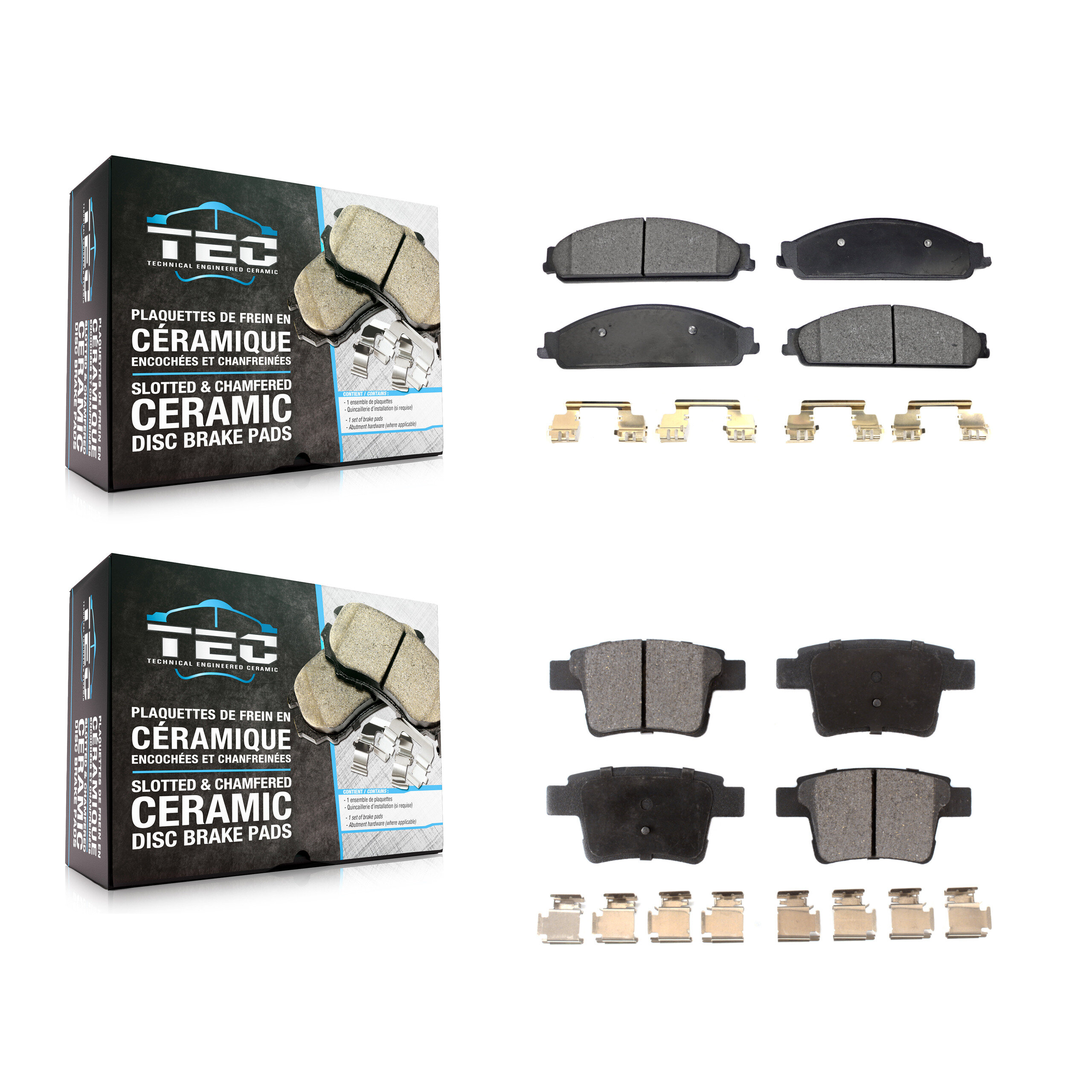 TEC - KTC-100046 - Front and Rear Disc Brake Pad Kits