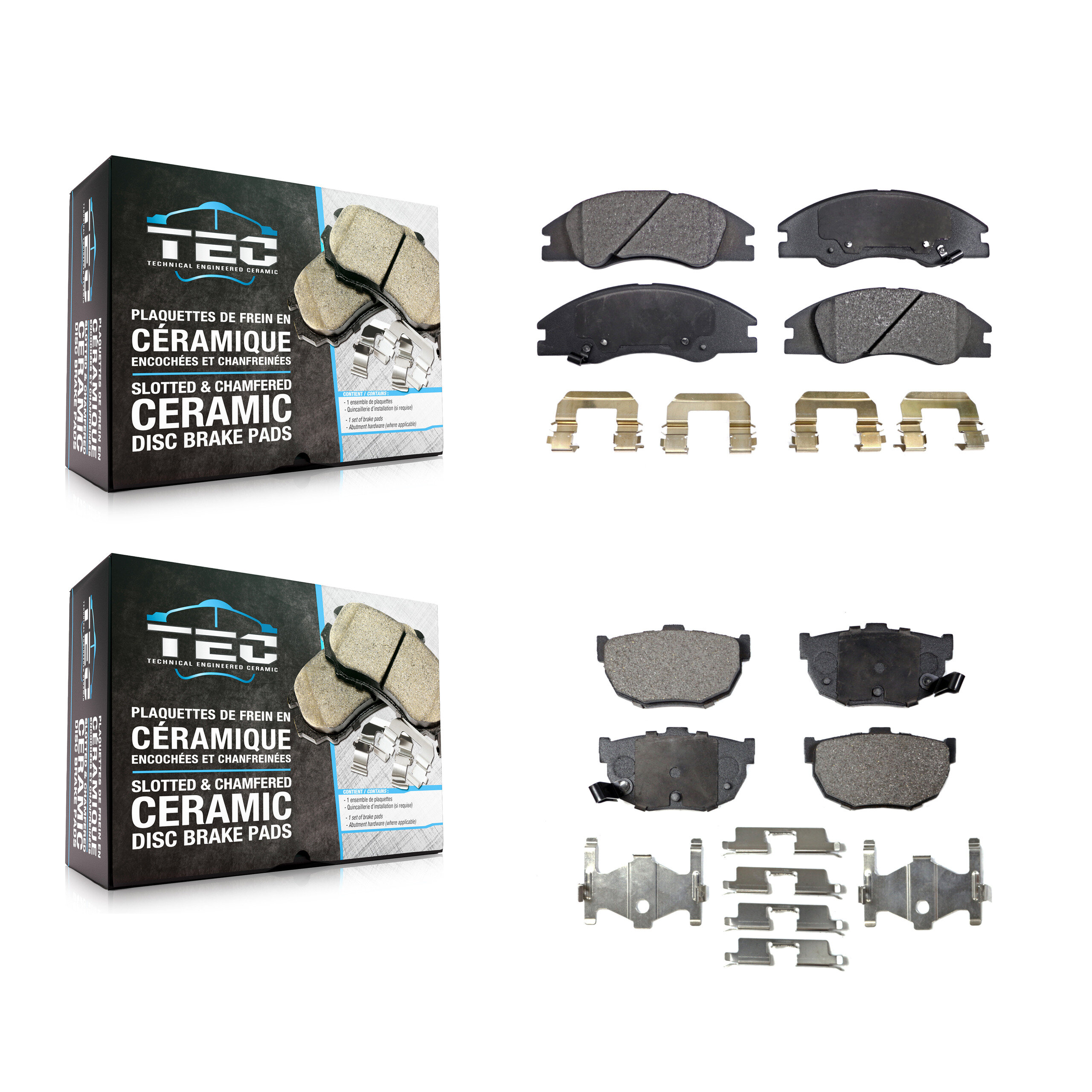TEC - KTC-100047 - Front and Rear Disc Brake Pad Kits