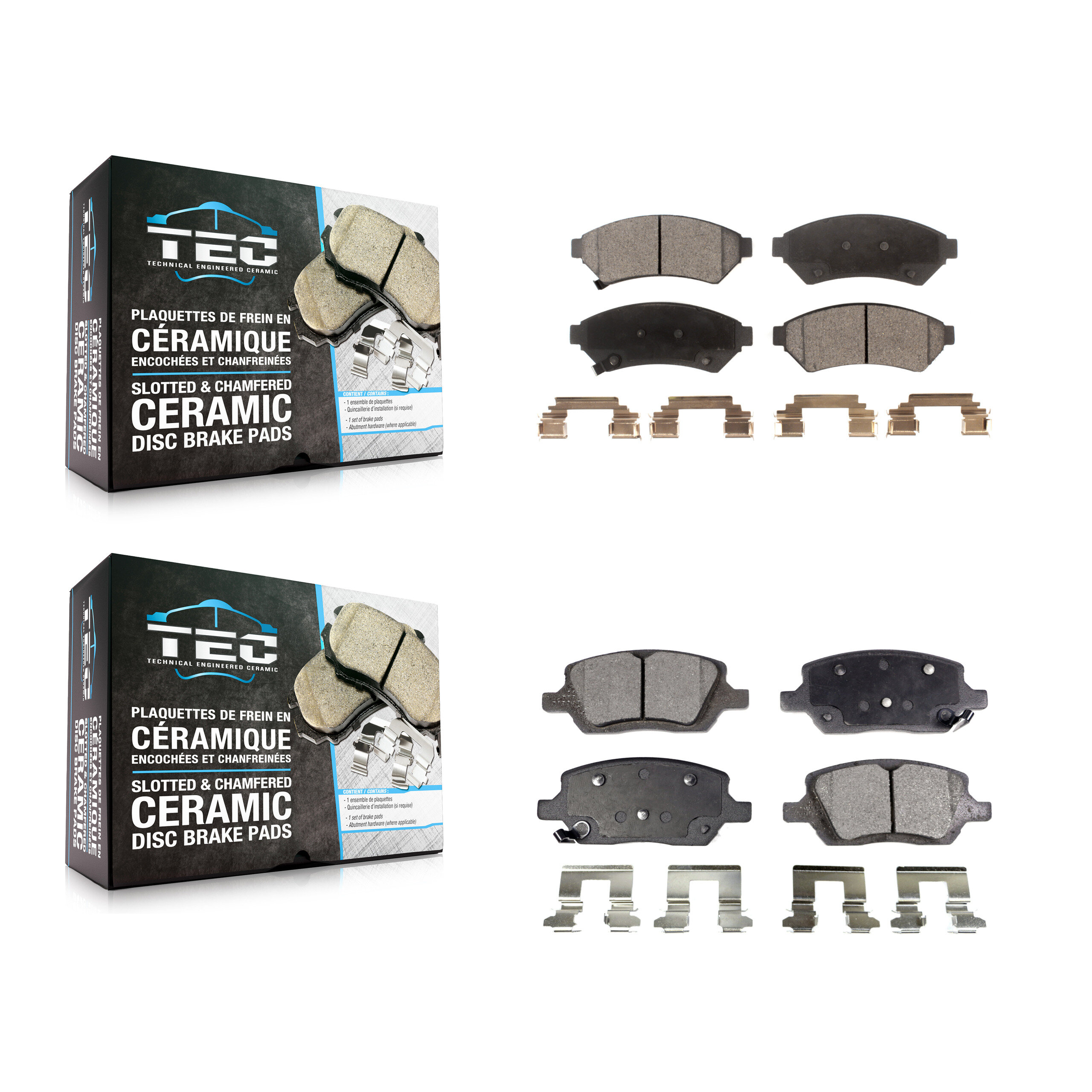 TEC - KTC-100048 - Front and Rear Disc Brake Pad Kits