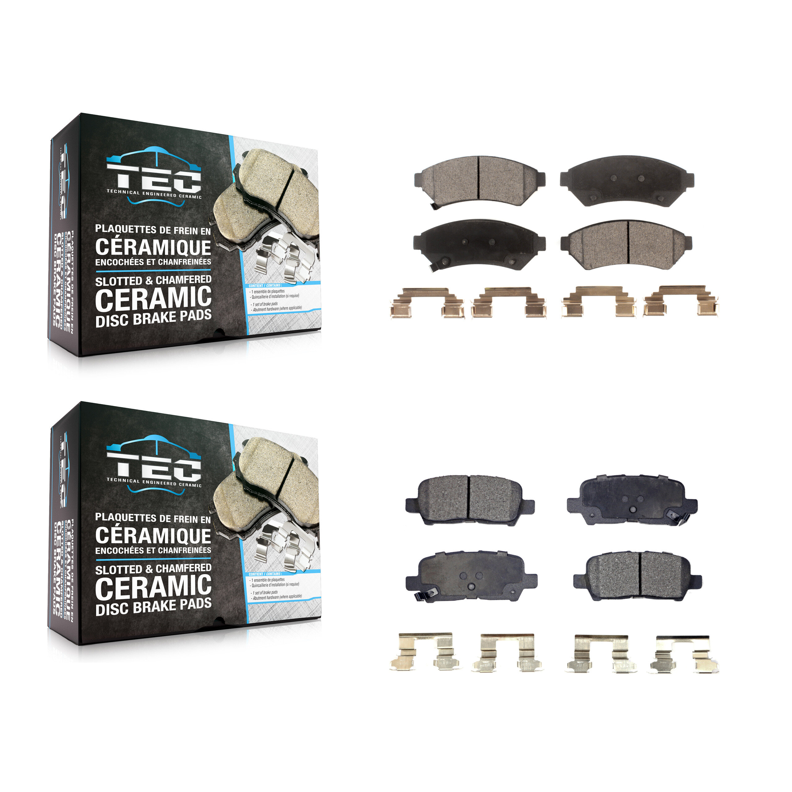 TEC - KTC-100049 - Front and Rear Disc Brake Pad Kits