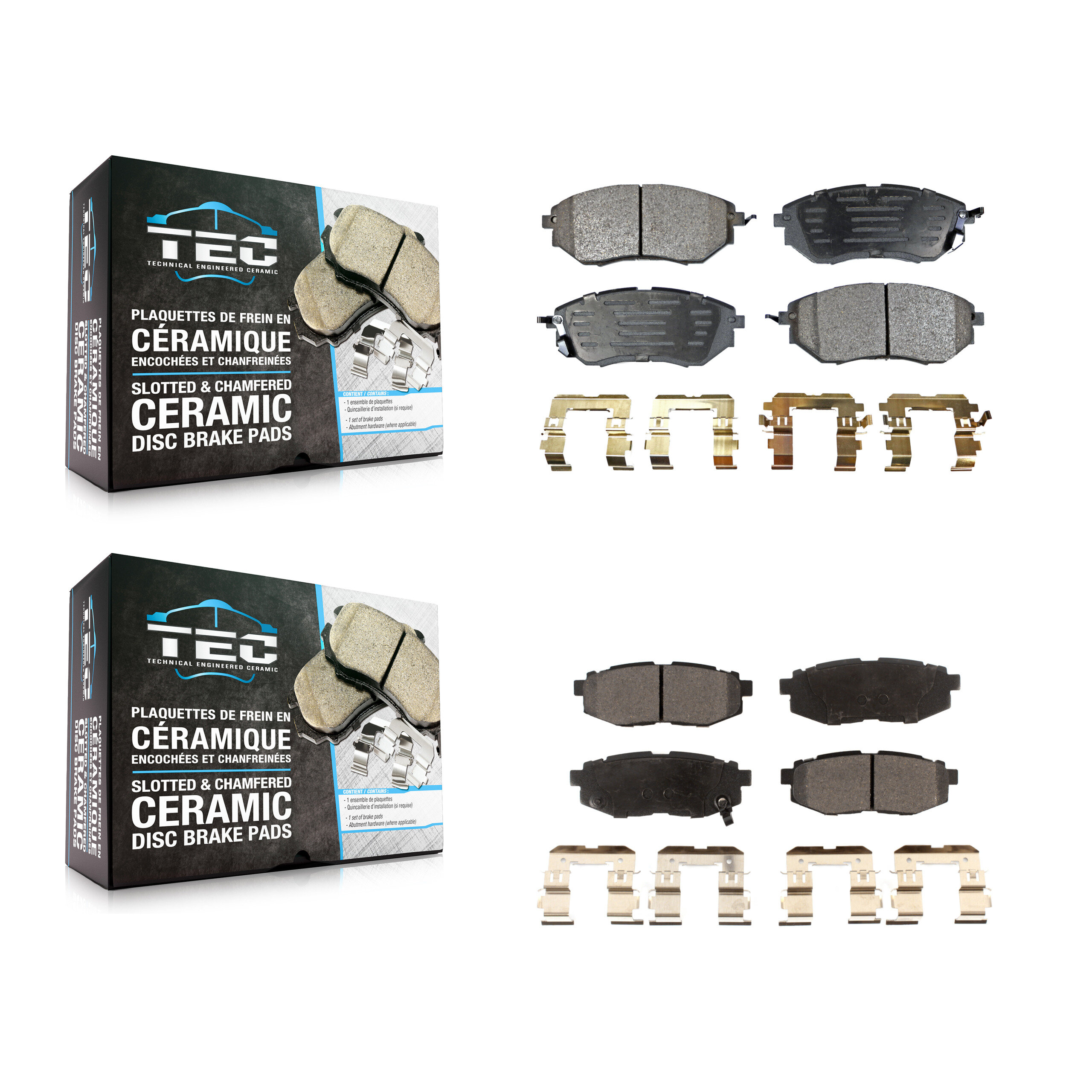 TEC - KTC-100051 - Front and Rear Disc Brake Pad Kits