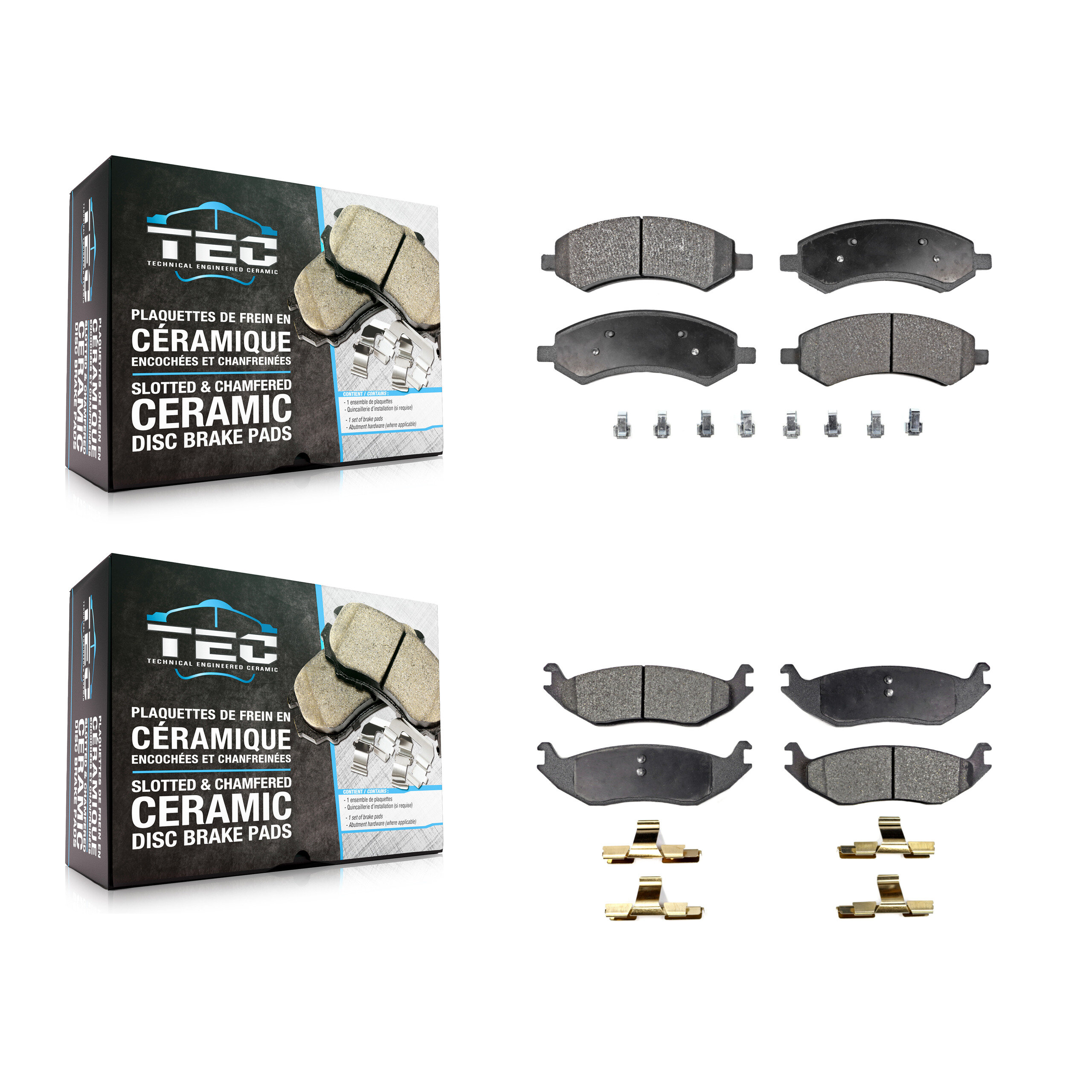 TEC - KTC-100056 - Front and Rear Disc Brake Pad Kits