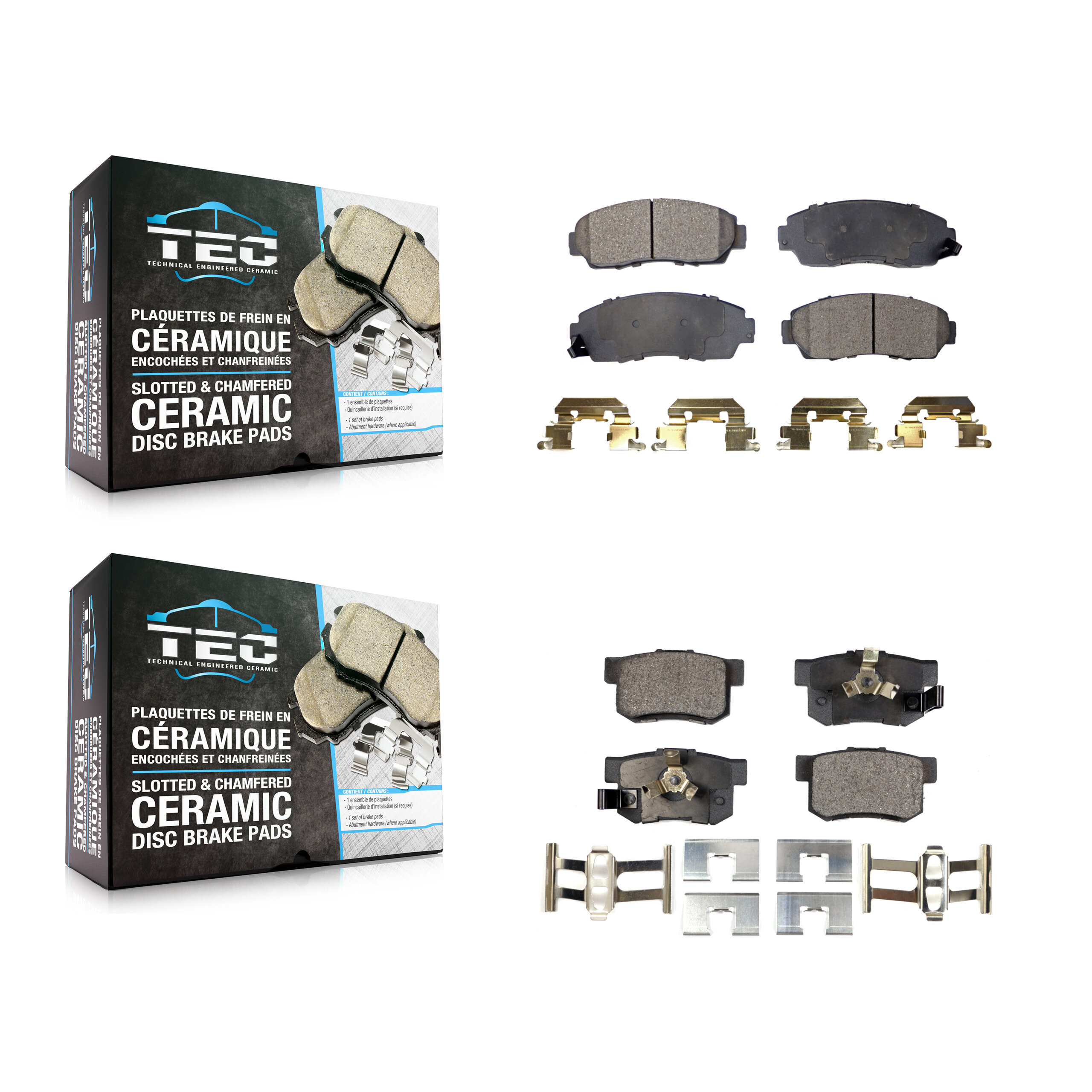 TEC - KTC-100058 - Front and Rear Disc Brake Pad Kits