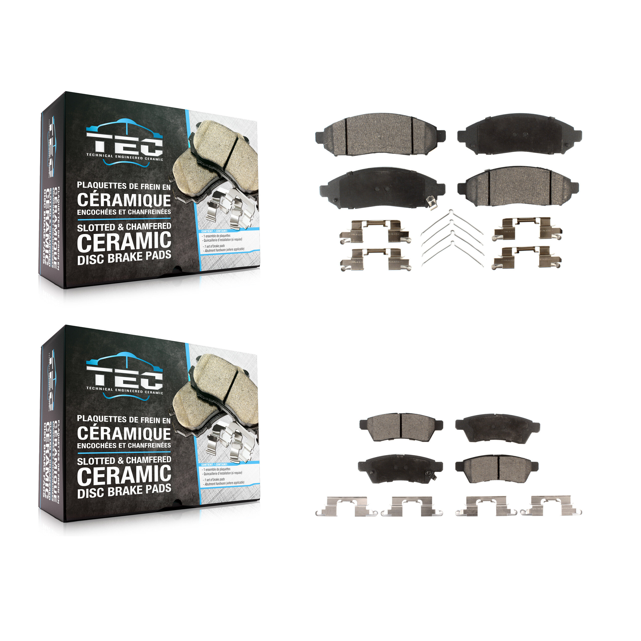 TEC - KTC-100062 - Front and Rear Disc Brake Pad Kits