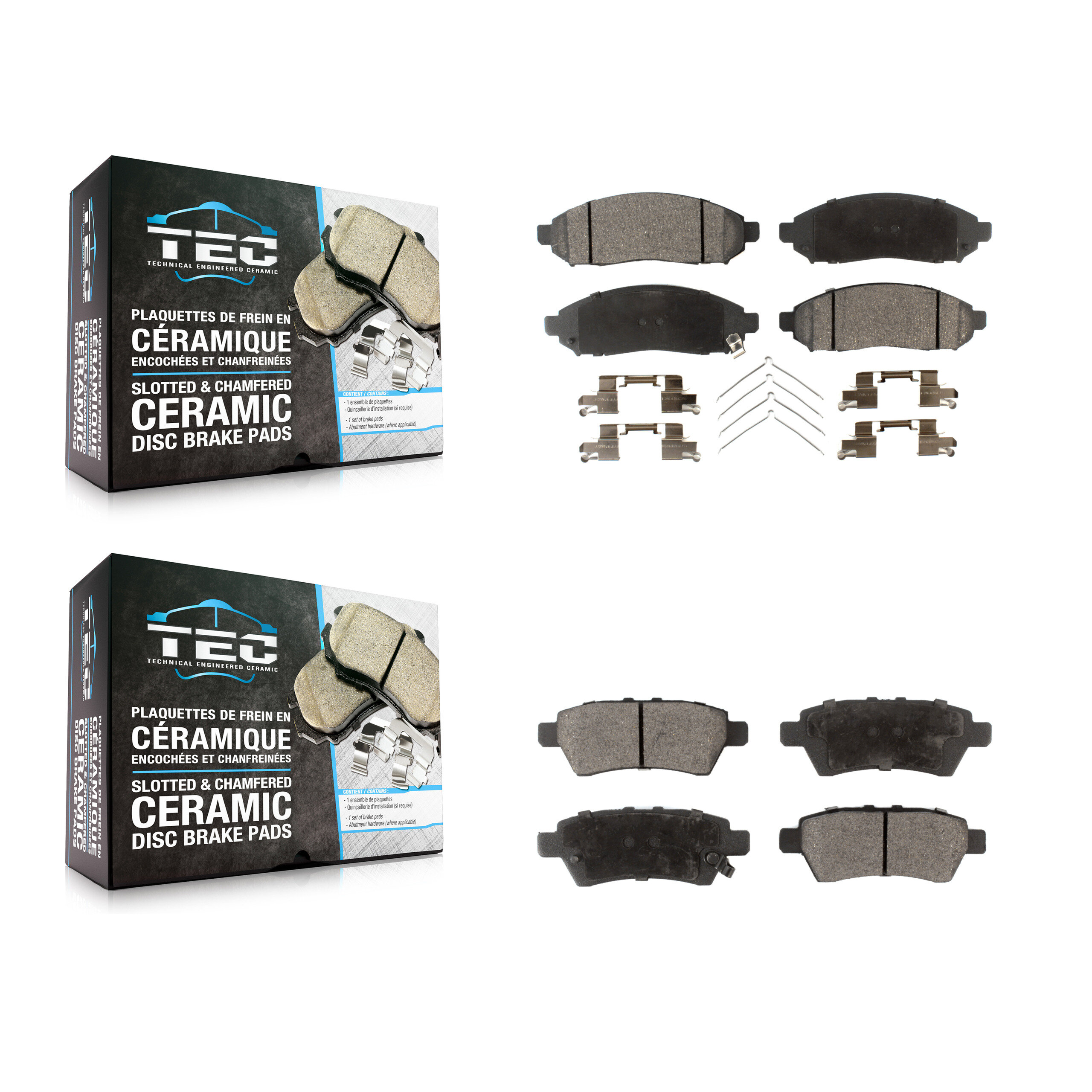 TEC - KTC-100063 - Front and Rear Disc Brake Pad Kits