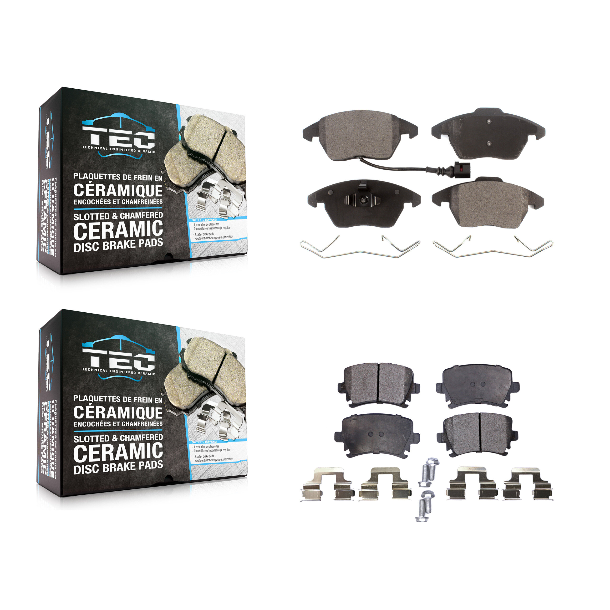 TEC - KTC-100066 - Front and Rear Disc Brake Pad Kits