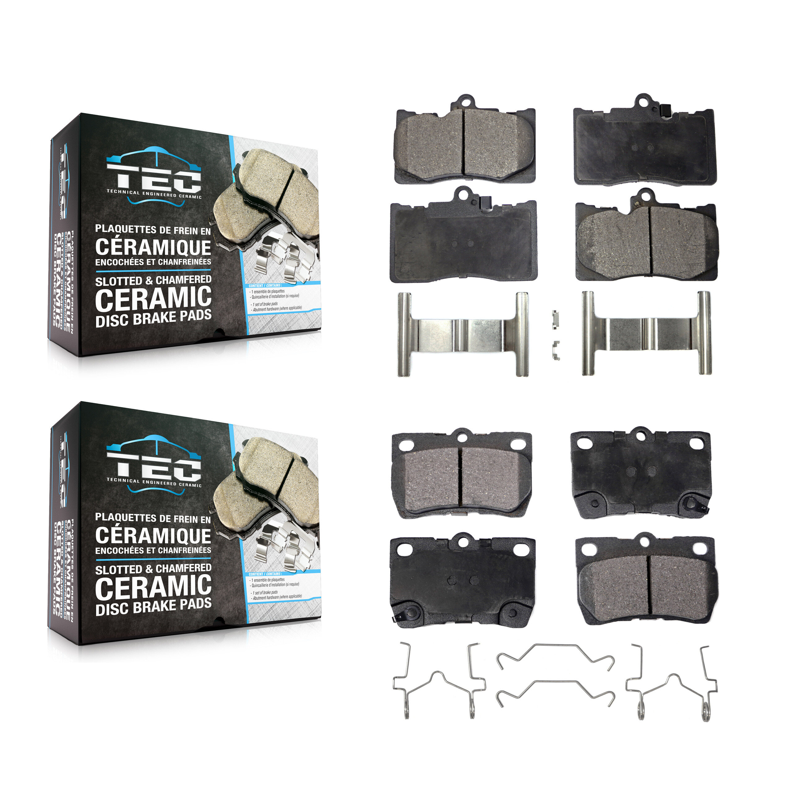 TEC - KTC-100072 - Front and Rear Disc Brake Pad Kits