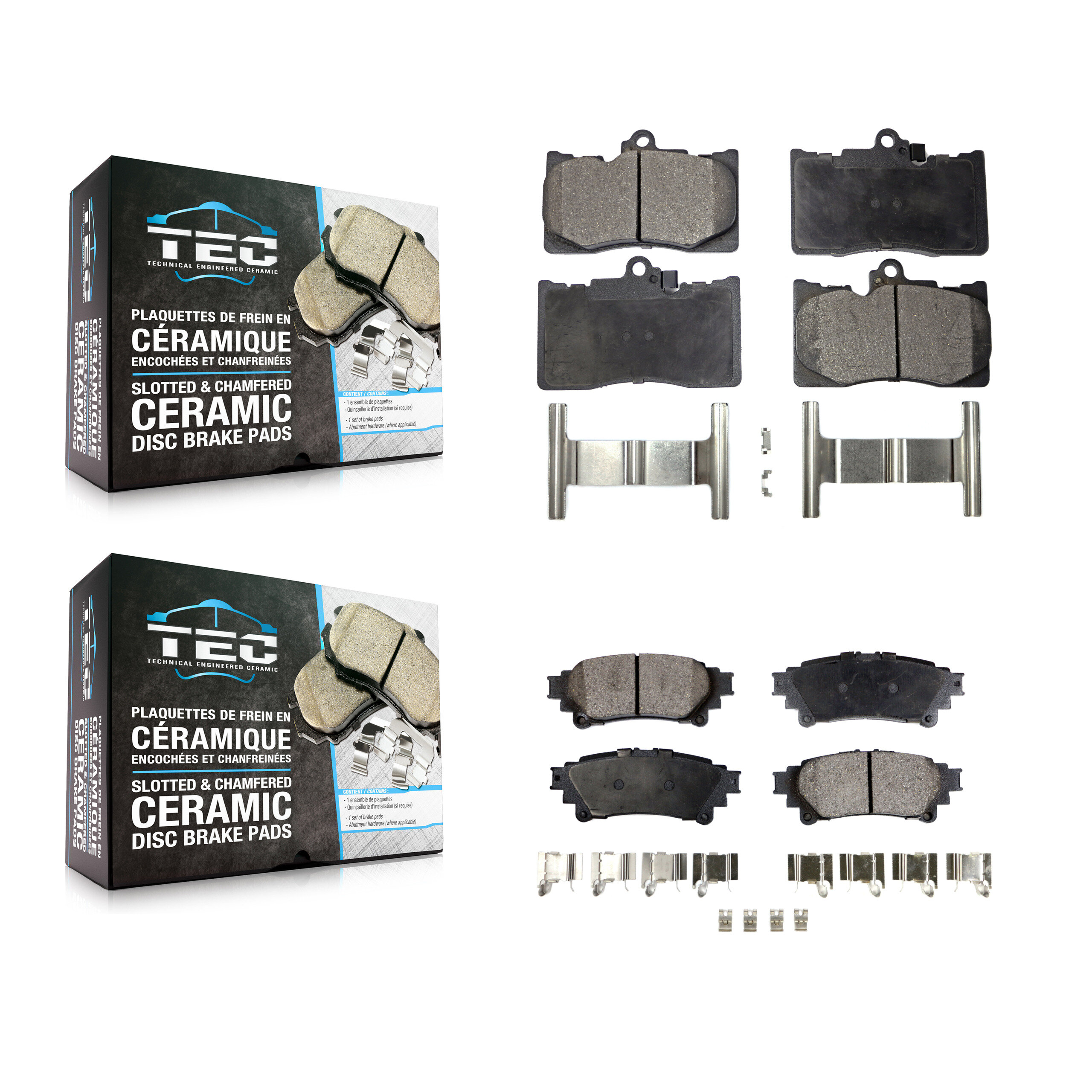 TEC - KTC-100073 - Front and Rear Disc Brake Pad Kits