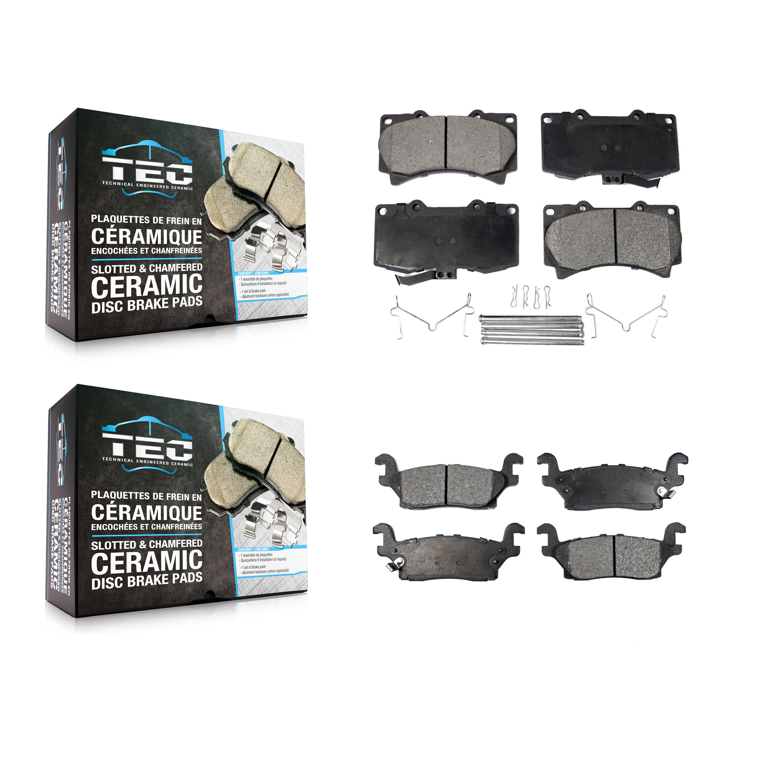TEC - KTC-100074 - Front and Rear Disc Brake Pad Kits