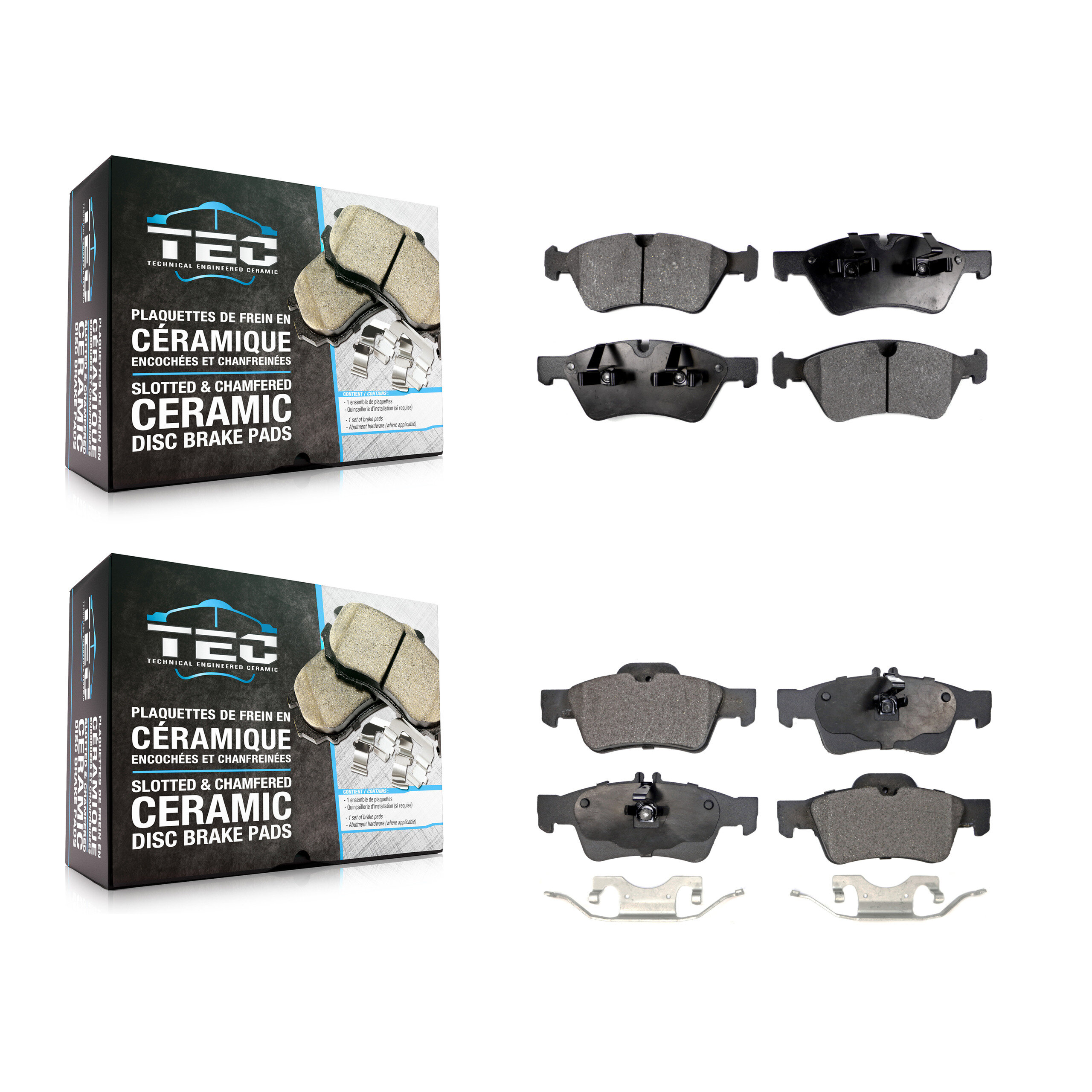 TEC - KTC-100076 - Front and Rear Disc Brake Pad Kits