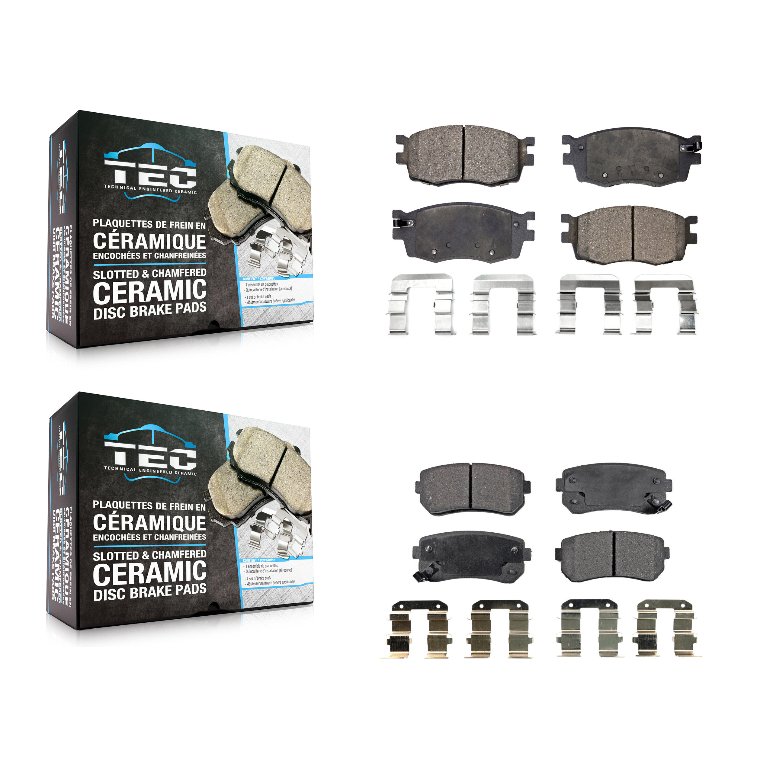TEC - KTC-100079 - Front and Rear Disc Brake Pad Kits
