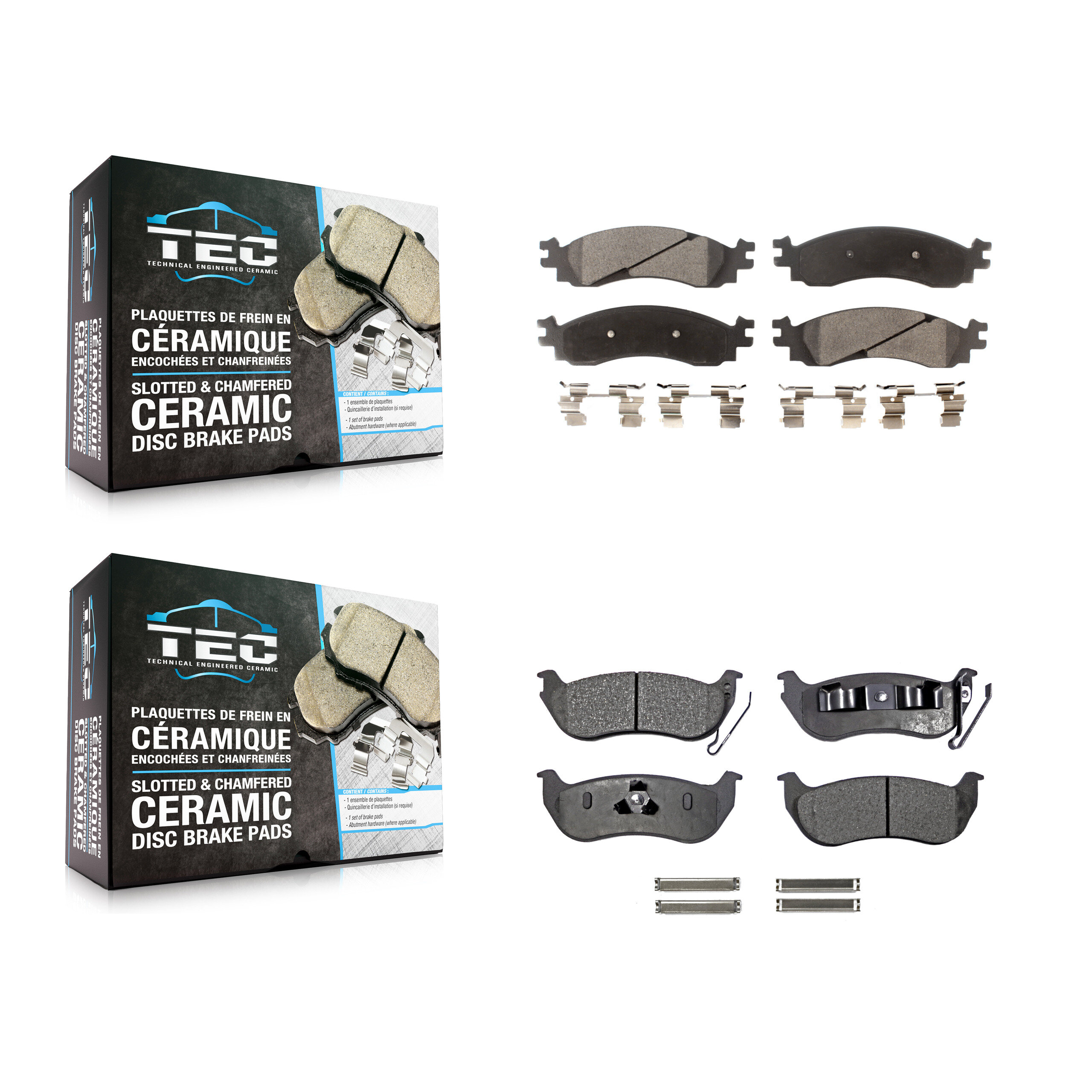 TEC - KTC-100082 - Front and Rear Disc Brake Pad Kits