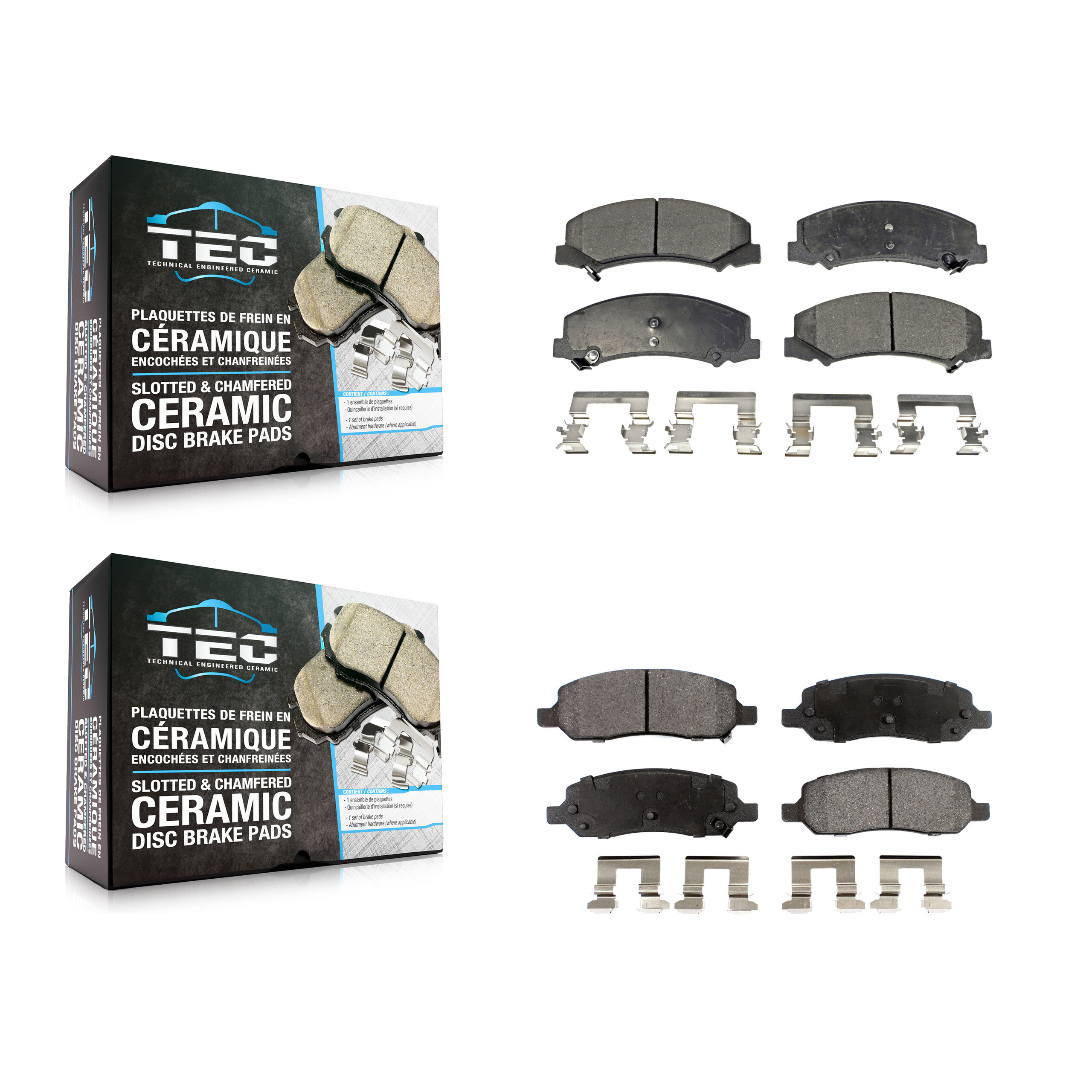 TEC - KTC-100083 - Front and Rear Disc Brake Pad Kits