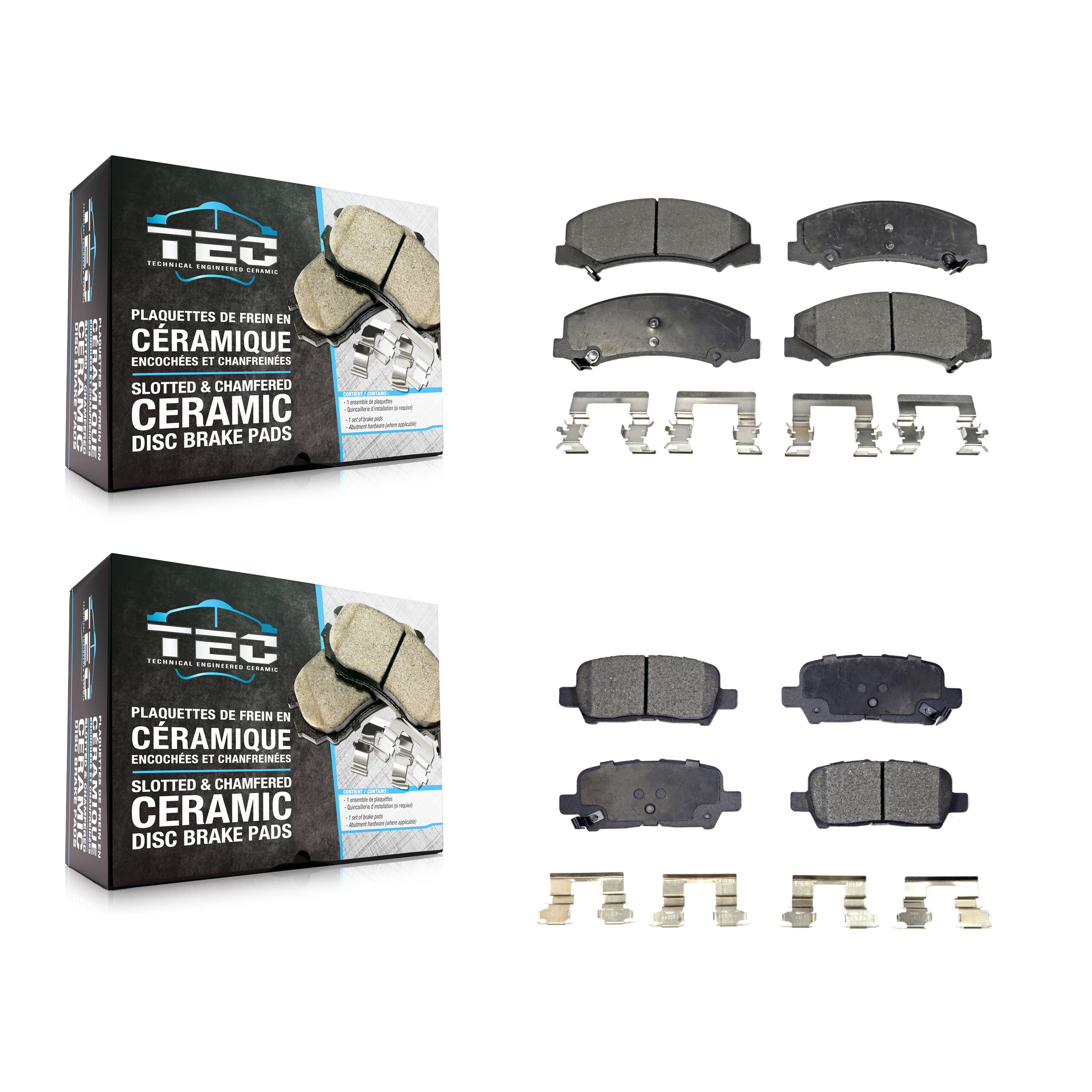 TEC - KTC-100084 - Front and Rear Disc Brake Pad Kits