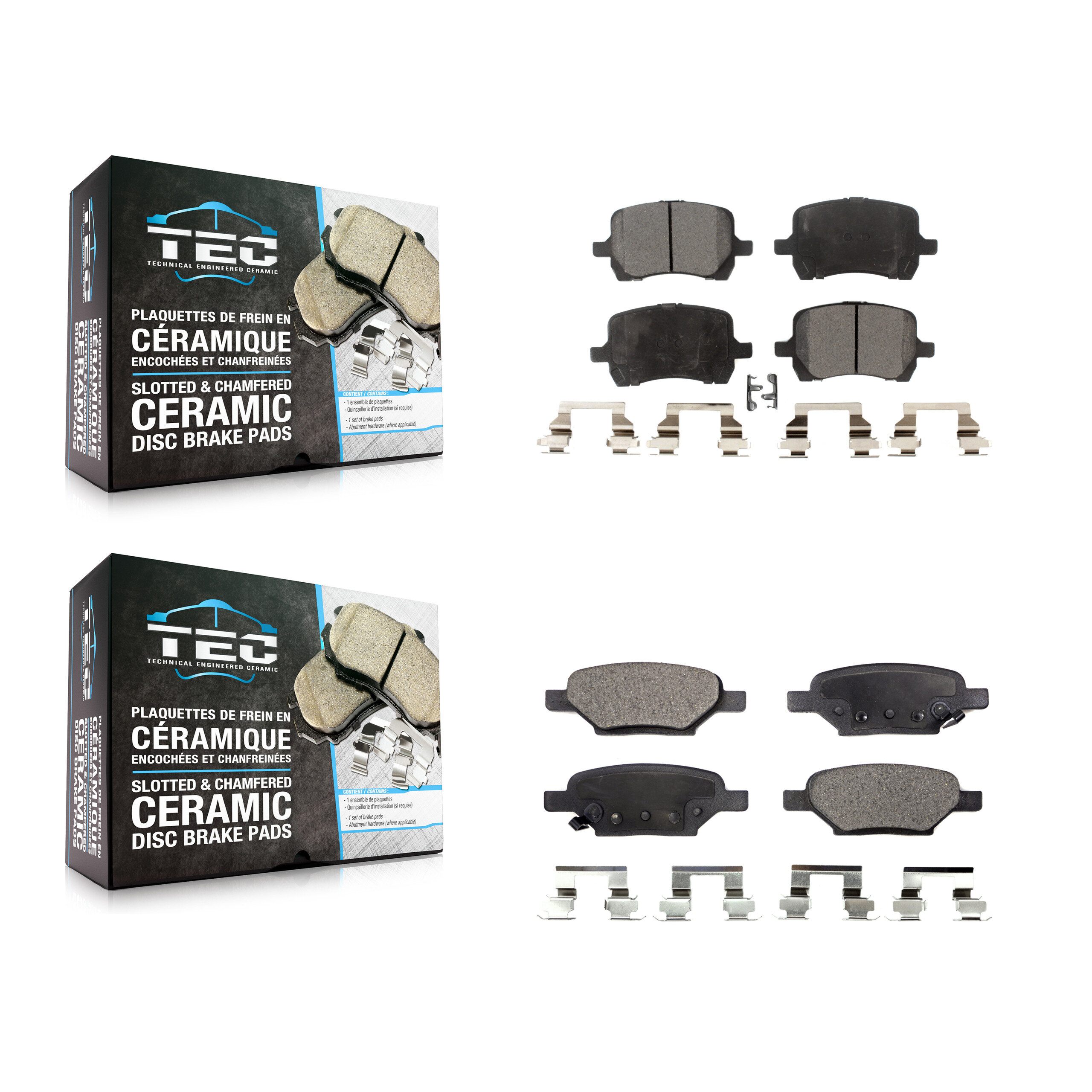 TEC - KTC-100085 - Front and Rear Disc Brake Pad Kits