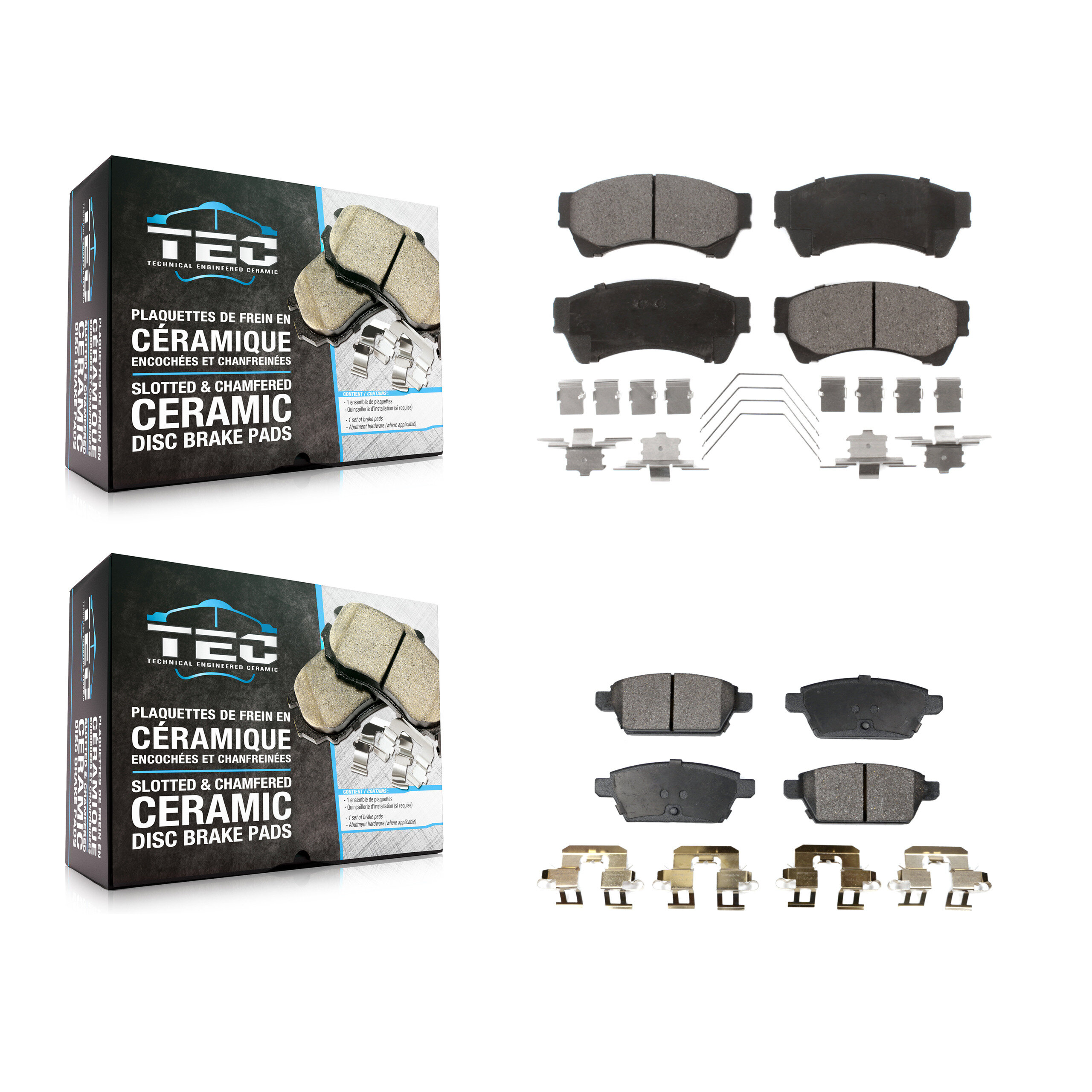 TEC - KTC-100086 - Front and Rear Disc Brake Pad Kits