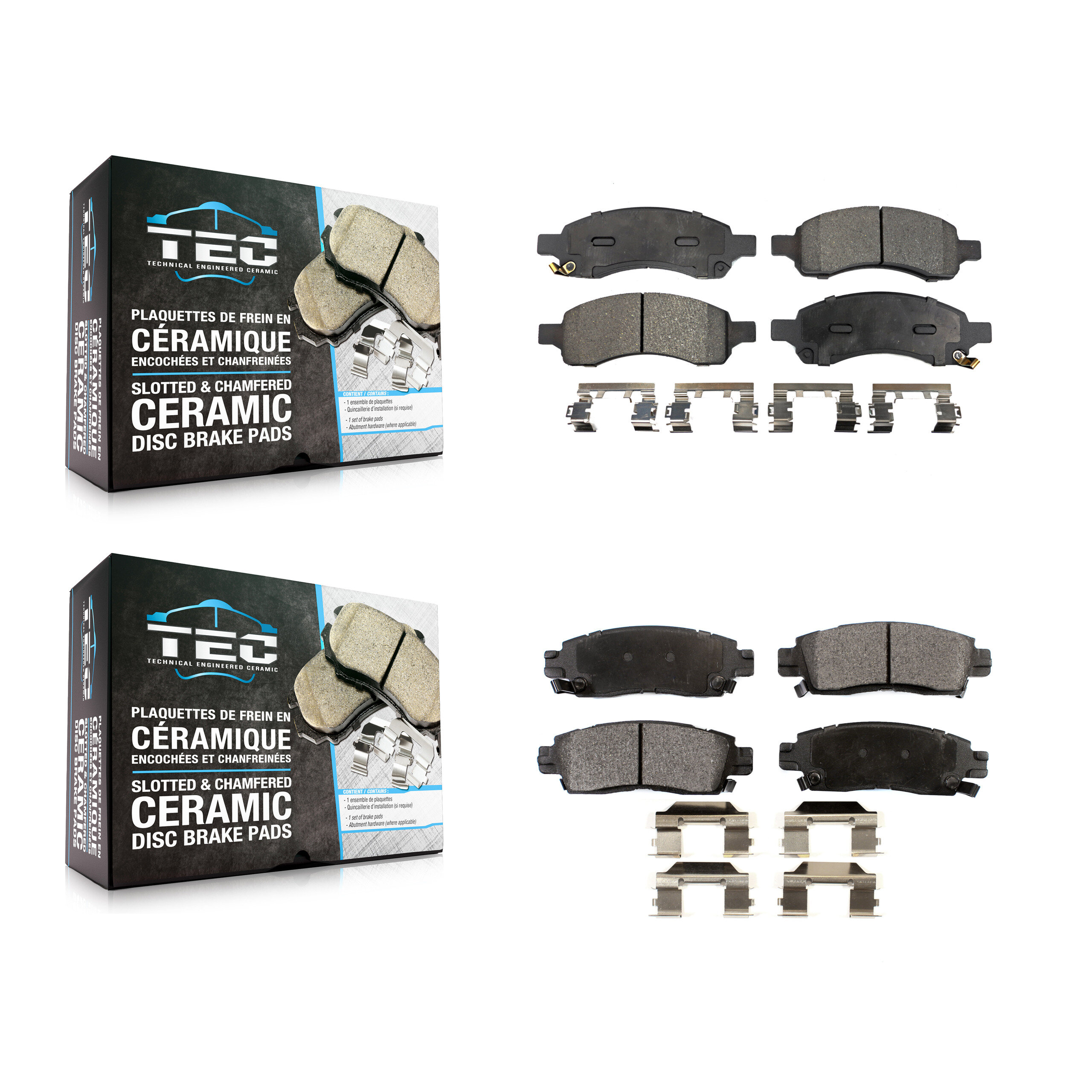 TEC - KTC-100089 - Front and Rear Disc Brake Pad Kits