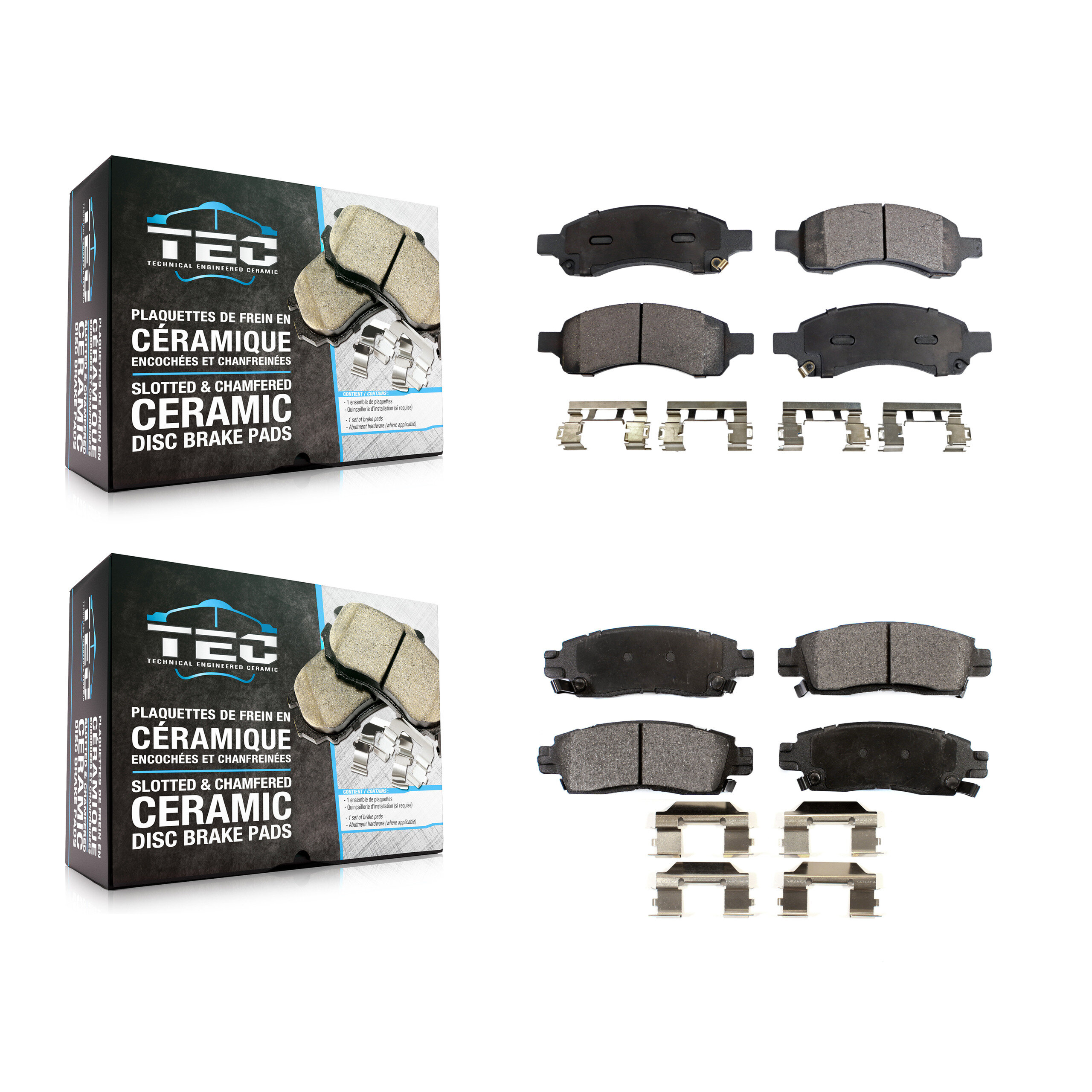 TEC - KTC-100090 - Front and Rear Disc Brake Pad Kits