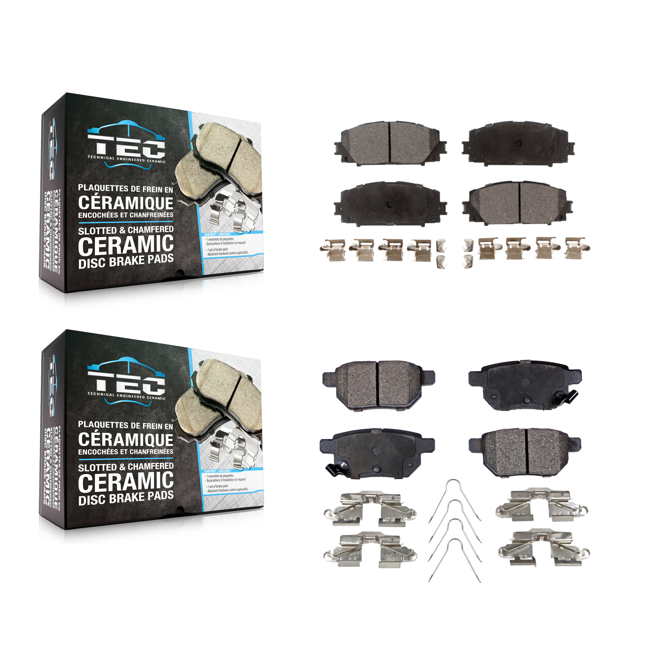 TEC - KTC-100094 - Front and Rear Disc Brake Pad Kits