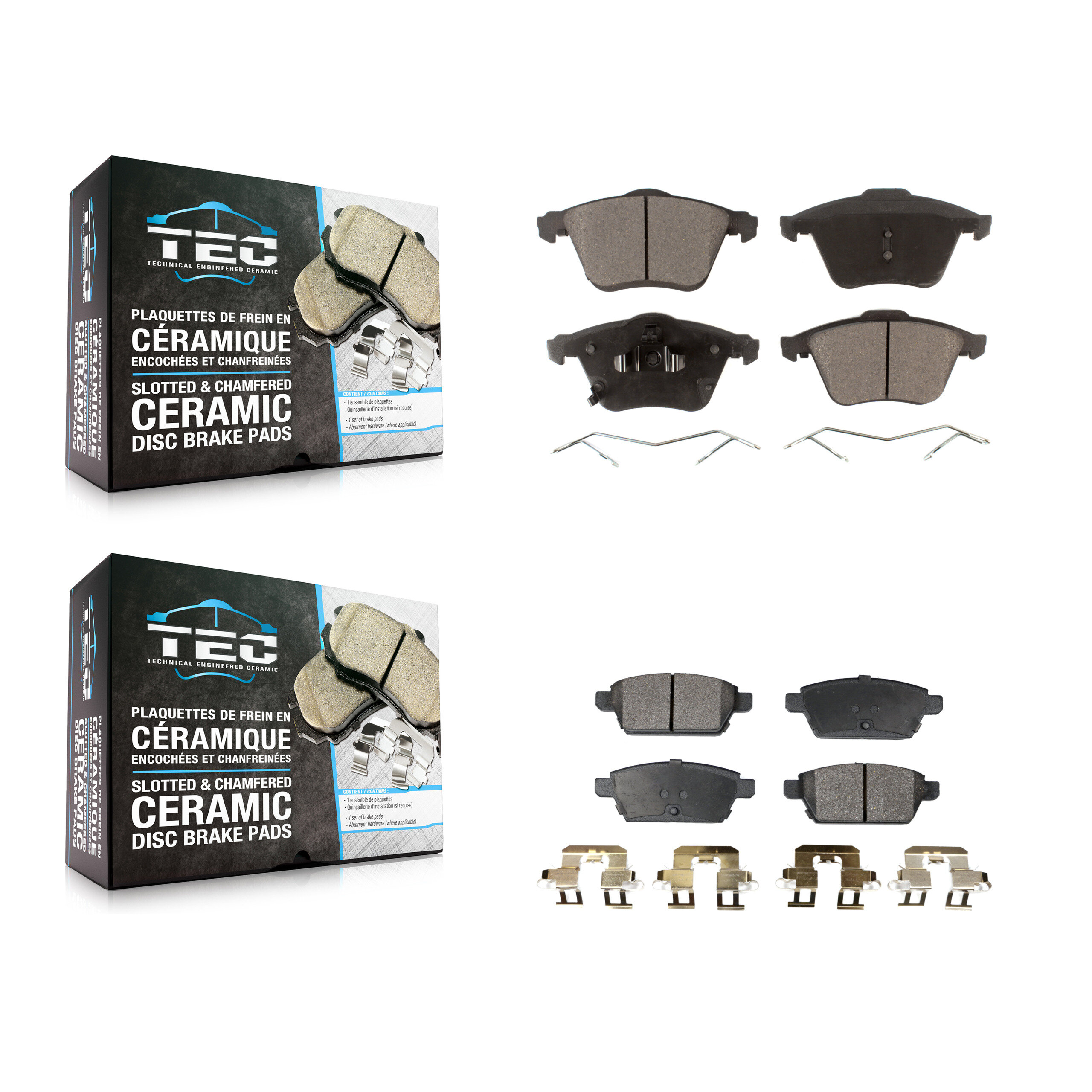 TEC - KTC-100095 - Front and Rear Disc Brake Pad Kits