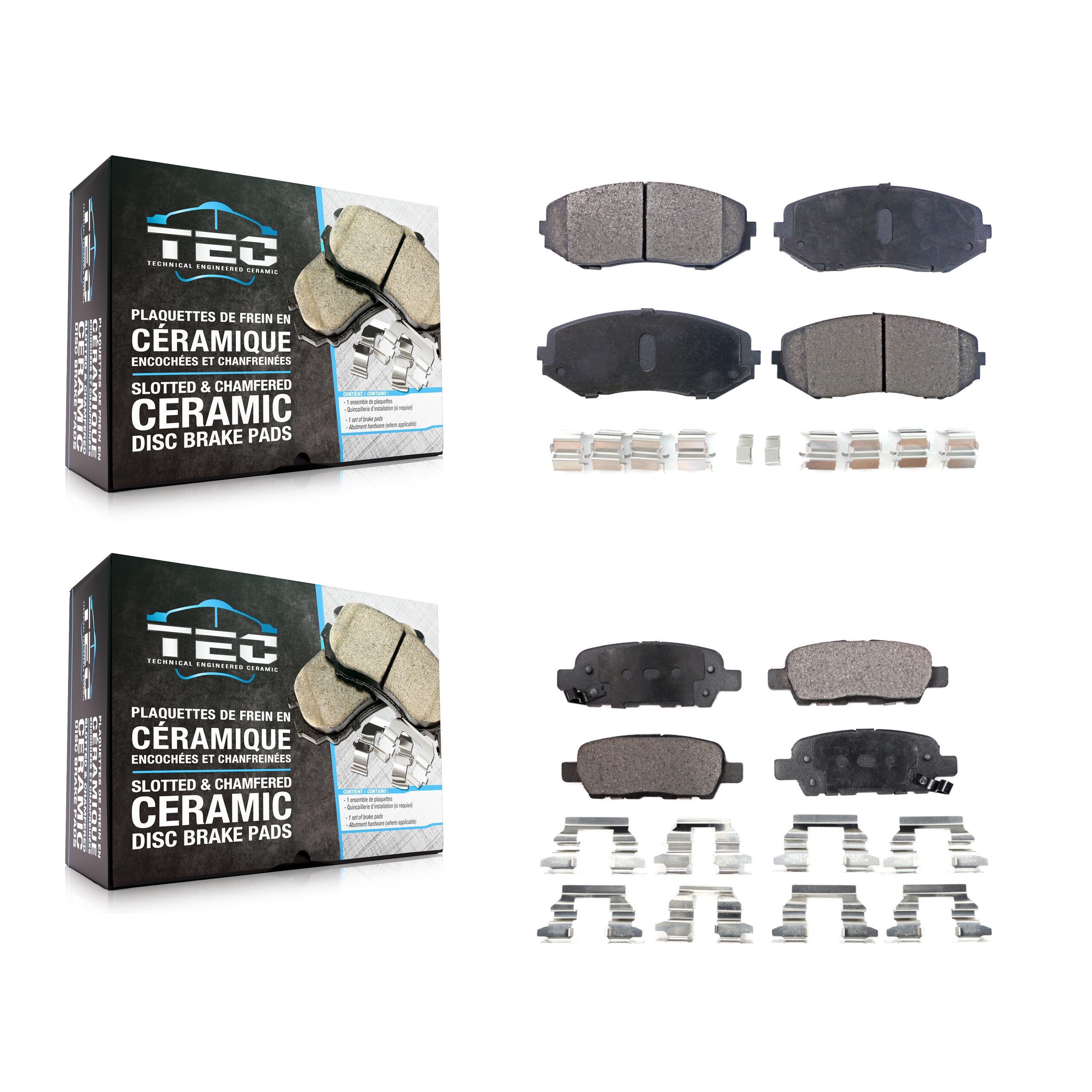 TEC - KTC-100096 - Front and Rear Disc Brake Pad Kits