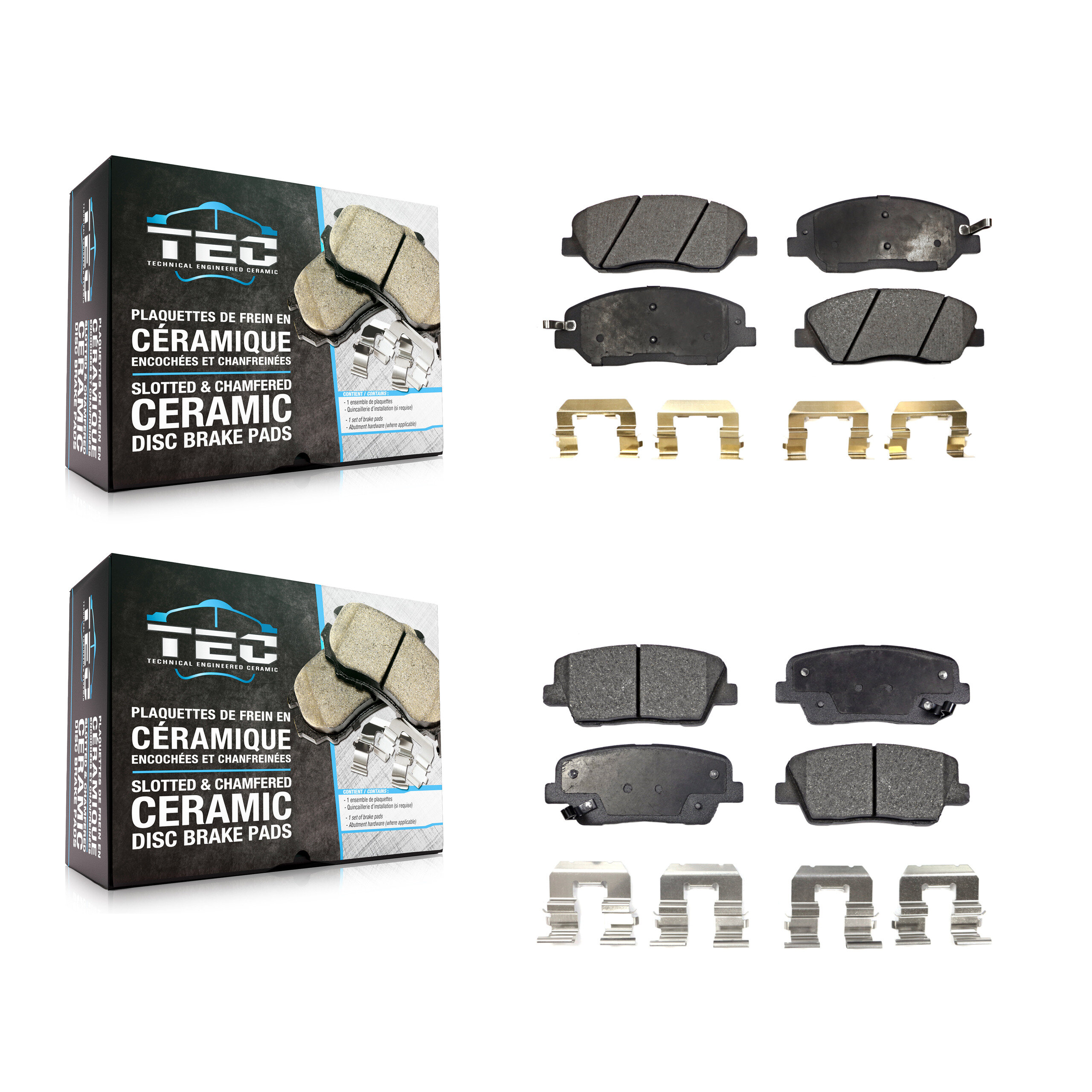 TEC - KTC-100097 - Front and Rear Disc Brake Pad Kits