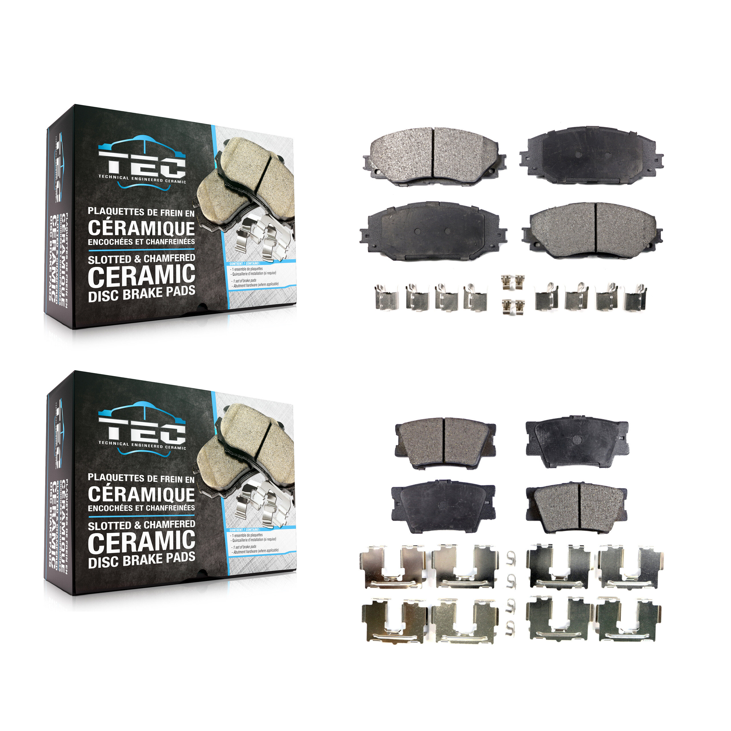 TEC - KTC-100105 - Front and Rear Disc Brake Pad Kits