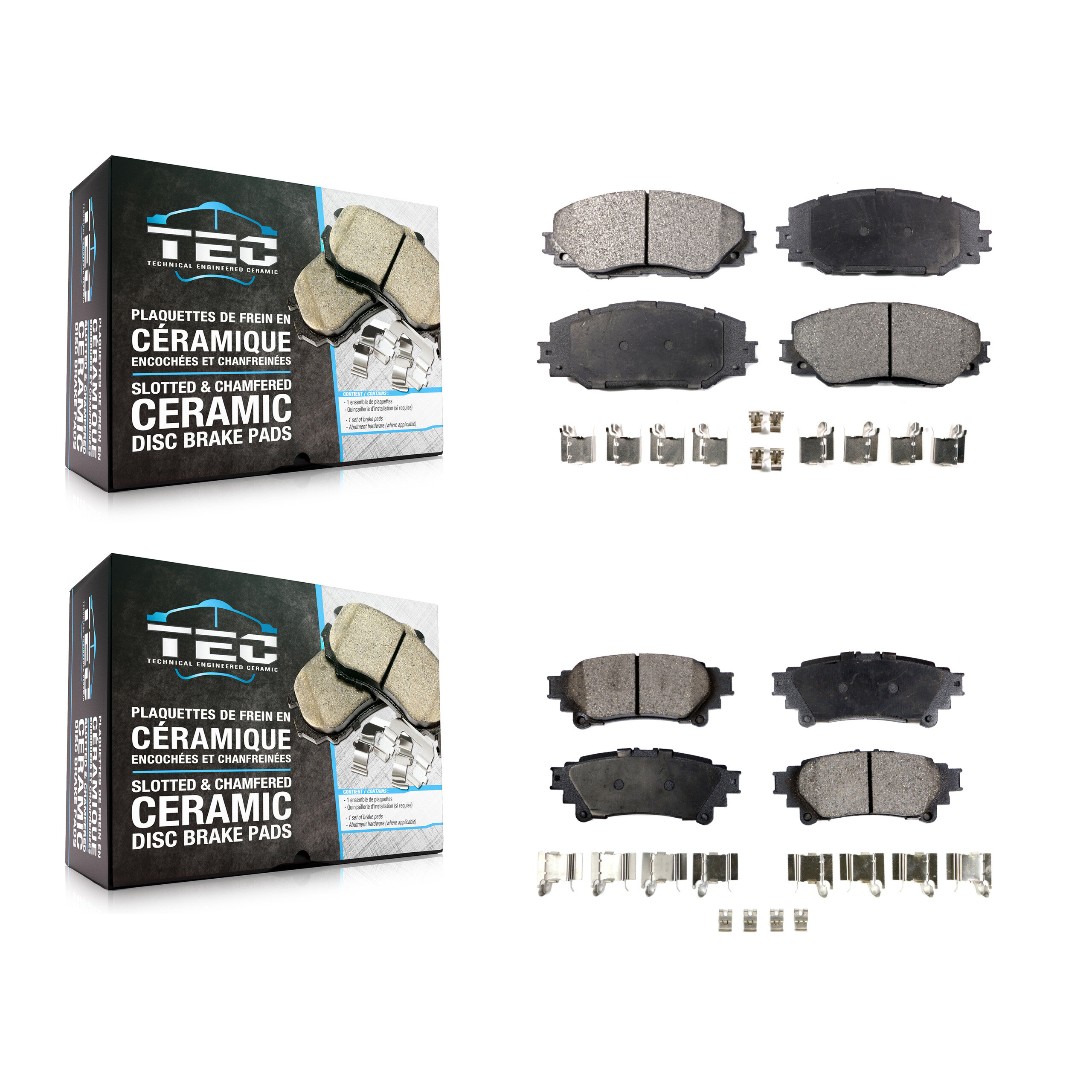 TEC - KTC-100106 - Front and Rear Disc Brake Pad Kits