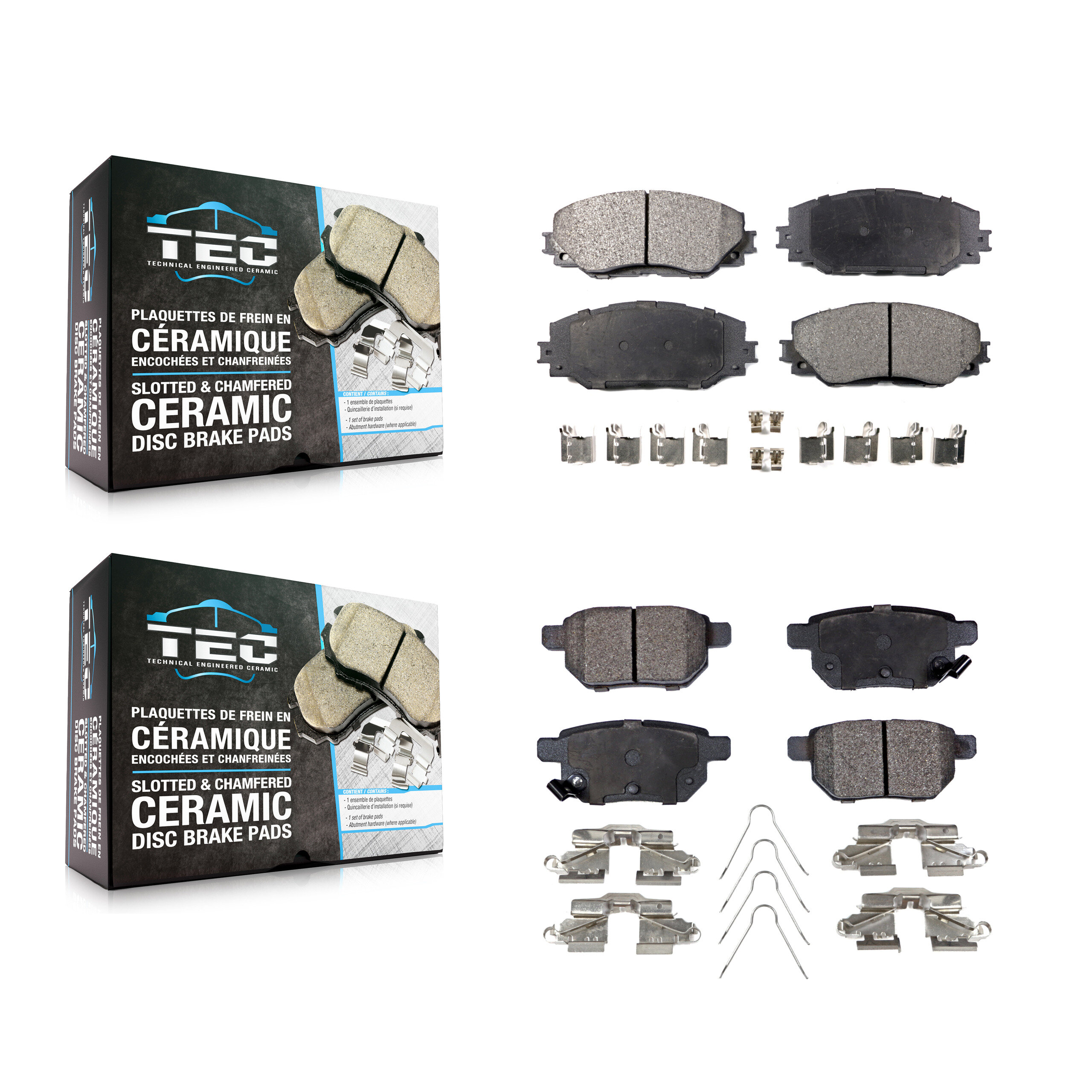 TEC - KTC-100107 - Front and Rear Disc Brake Pad Kits