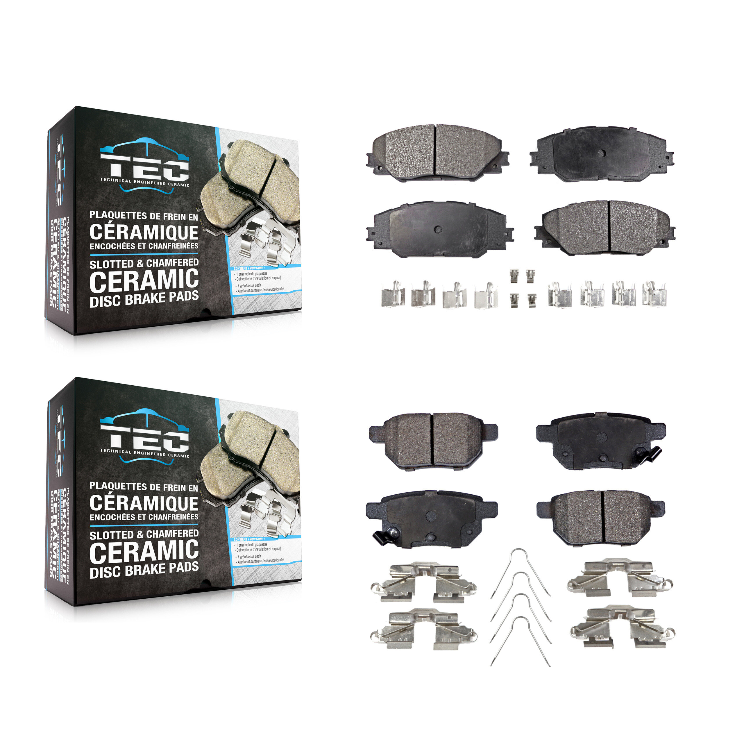 TEC - KTC-100109 - Front and Rear Disc Brake Pad Kits
