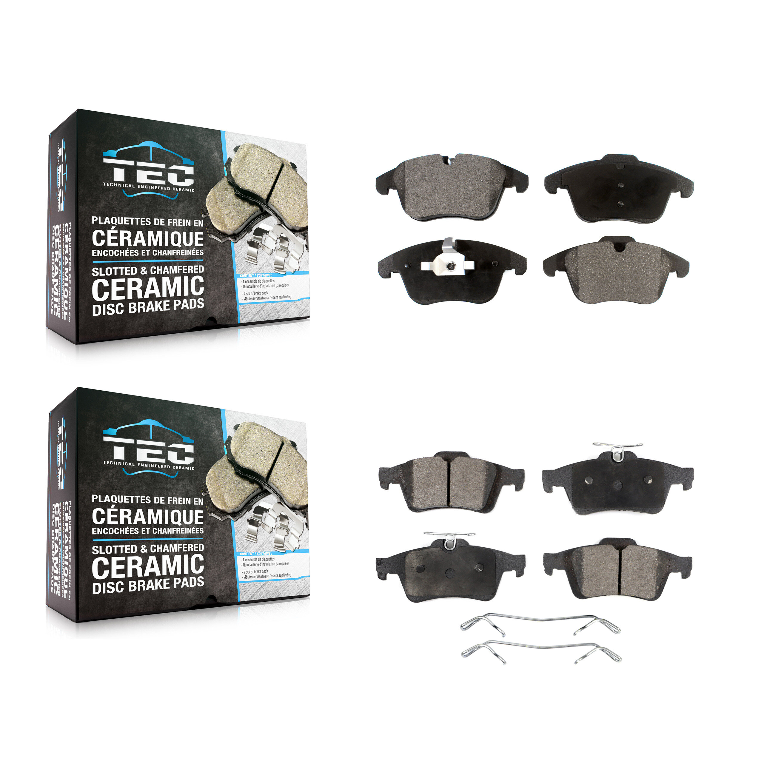TEC - KTC-100112 - Front and Rear Disc Brake Pad Kits