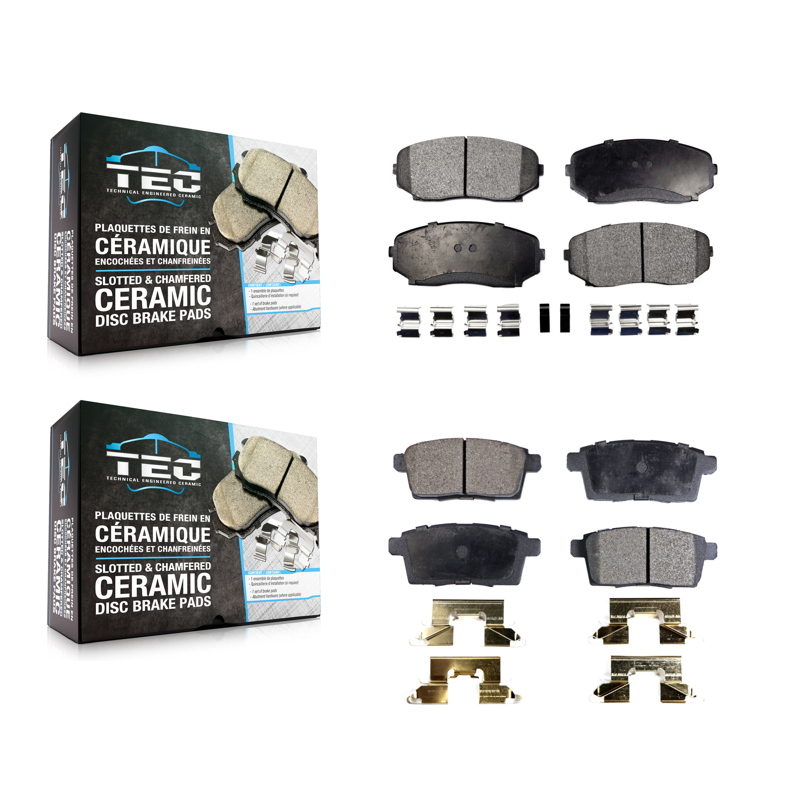 TEC - KTC-100114 - Front and Rear Disc Brake Pad Kits