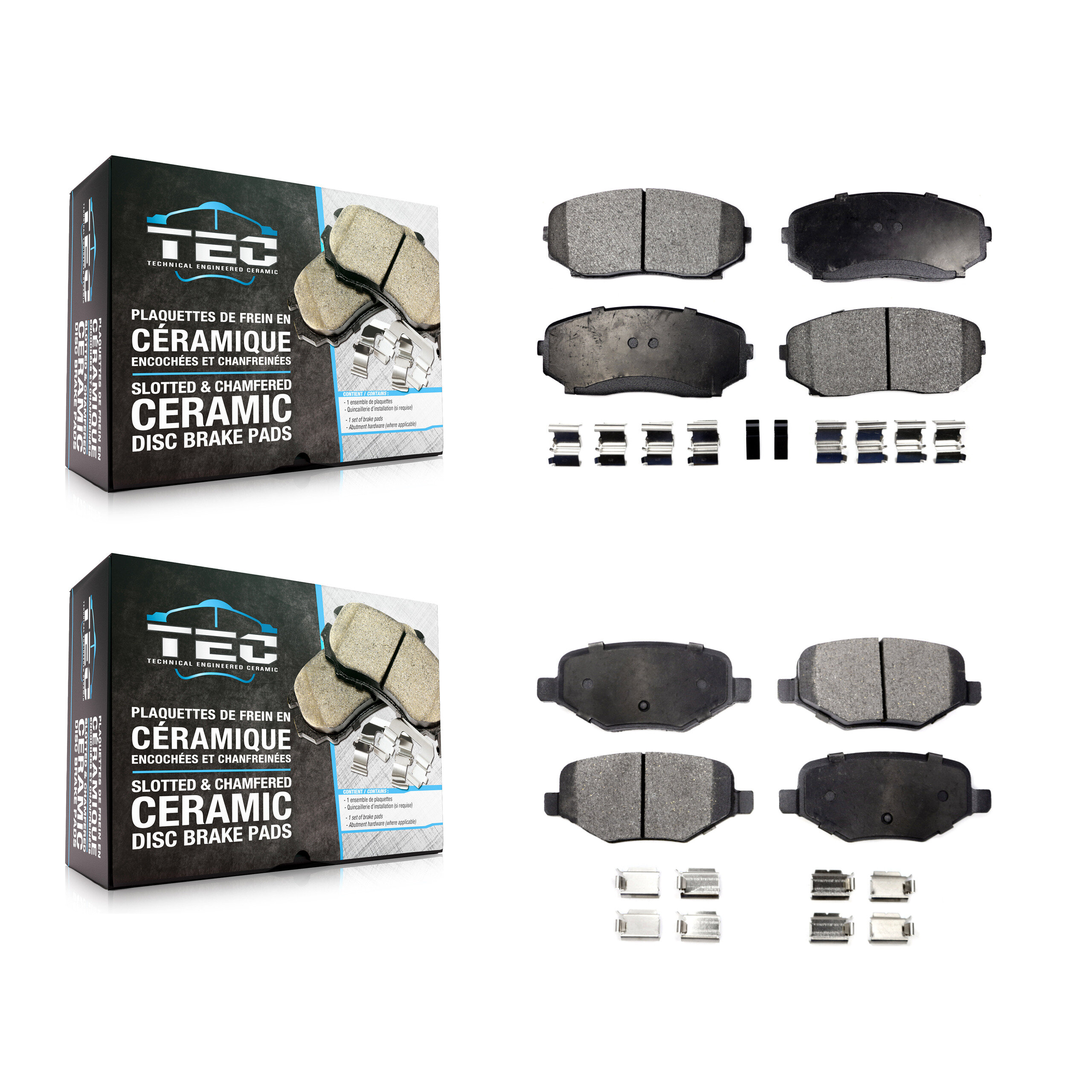 TEC - KTC-100115 - Front and Rear Disc Brake Pad Kits