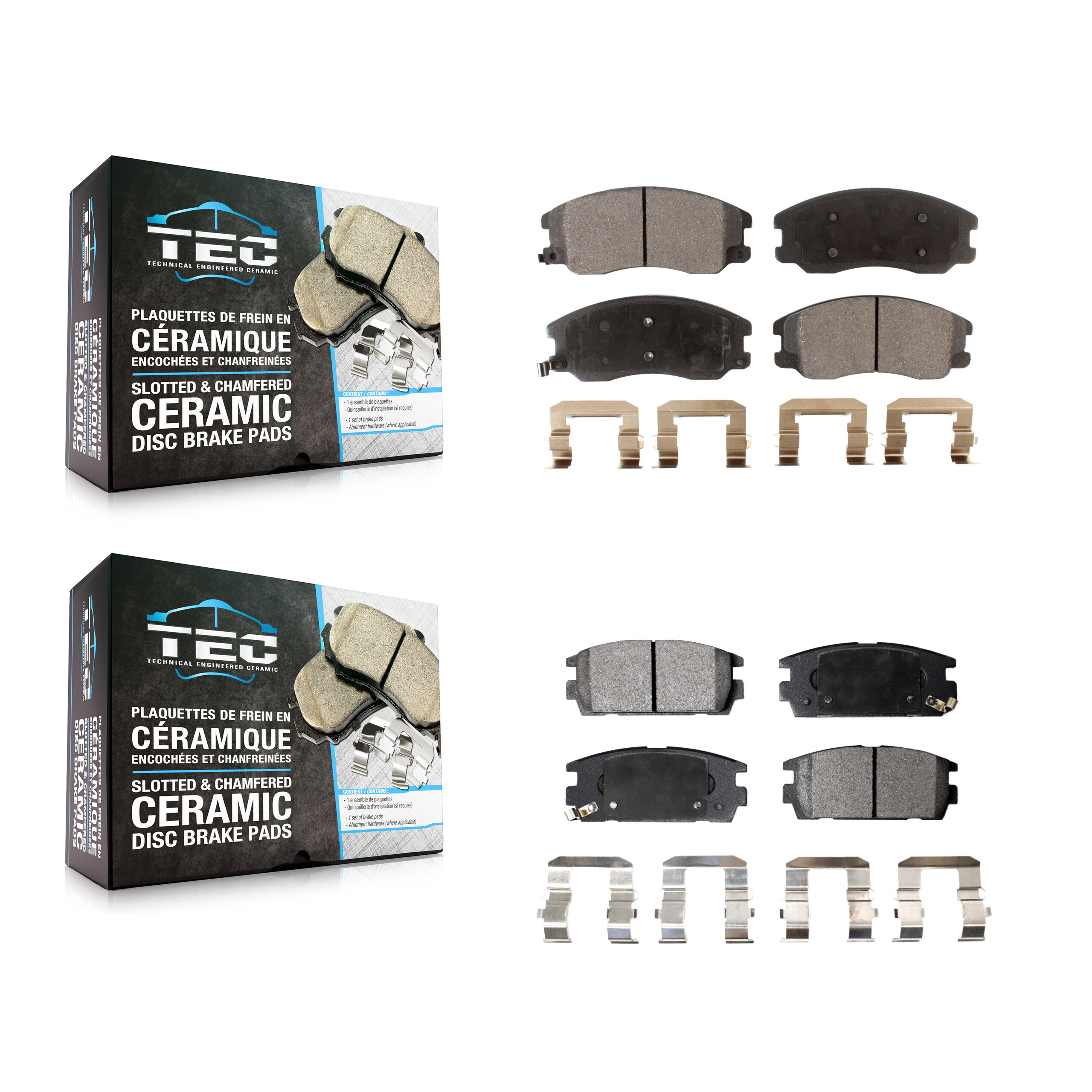 TEC - KTC-100116 - Front and Rear Disc Brake Pad Kits