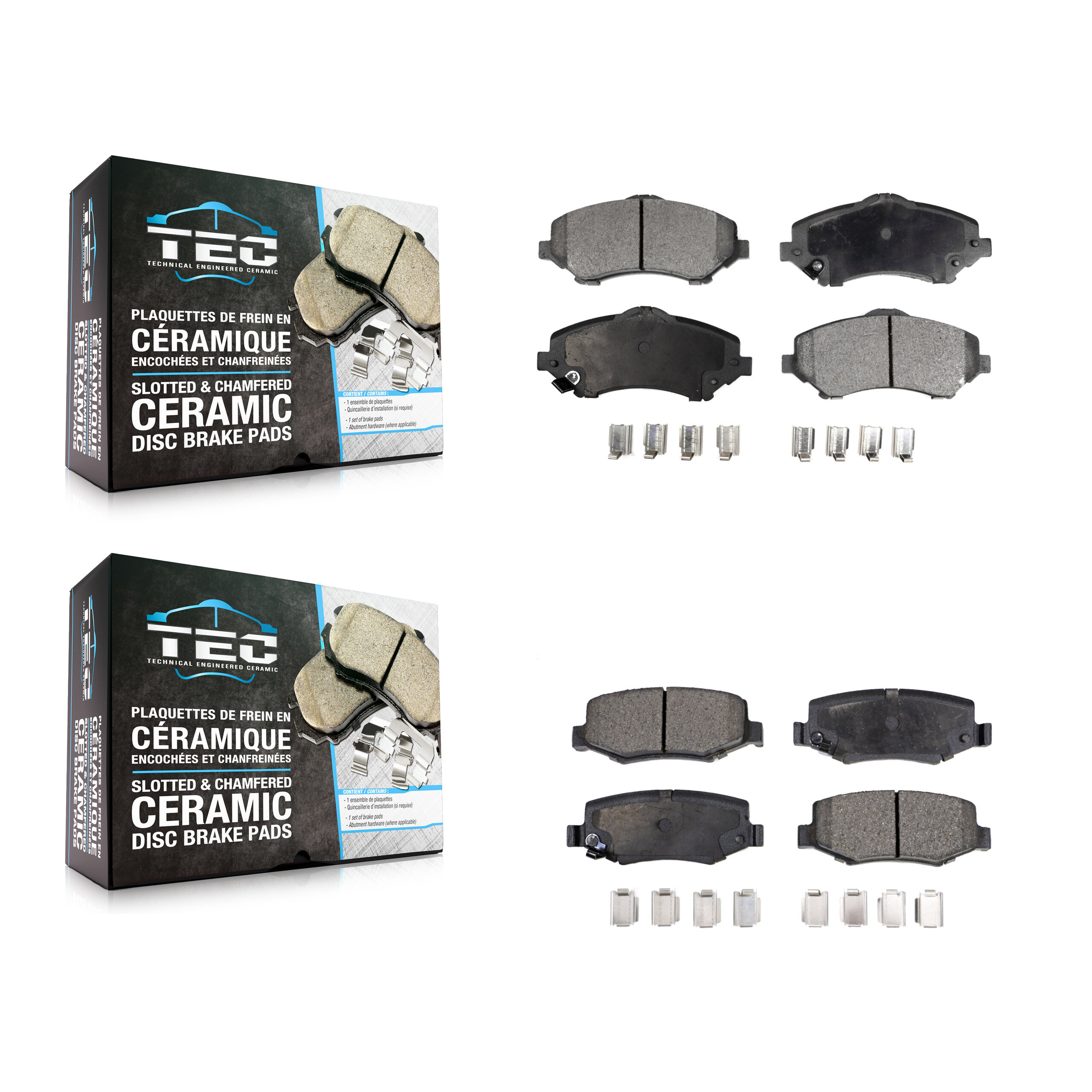 TEC - KTC-100117 - Front and Rear Disc Brake Pad Kits