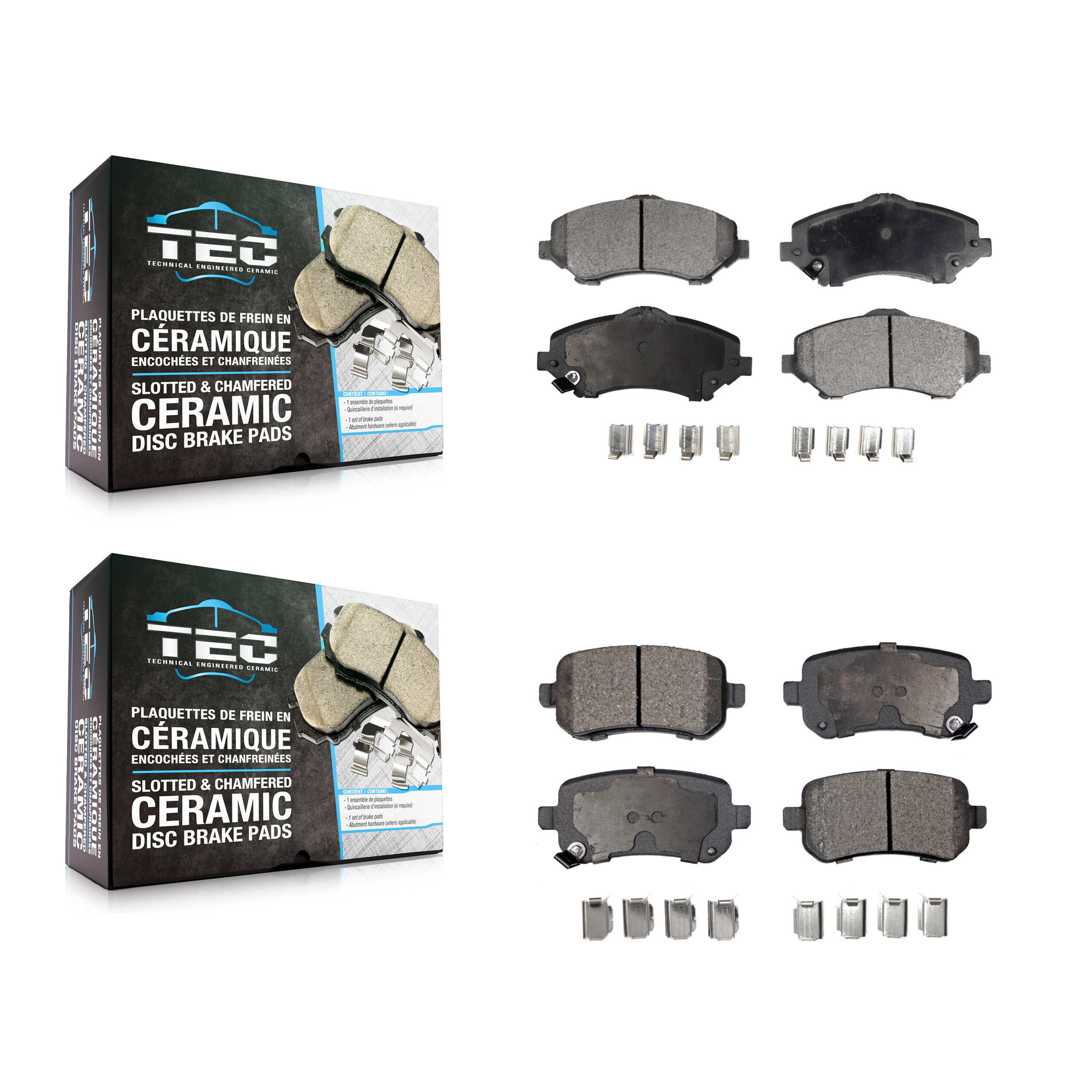 TEC - KTC-100118 - Front and Rear Disc Brake Pad Kits