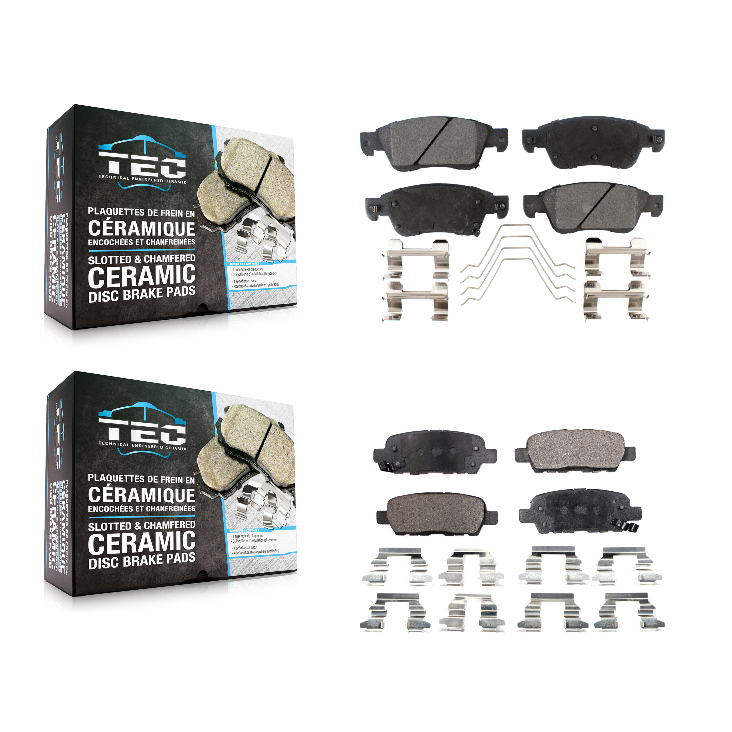 TEC - KTC-100120 - Front and Rear Disc Brake Pad Kits