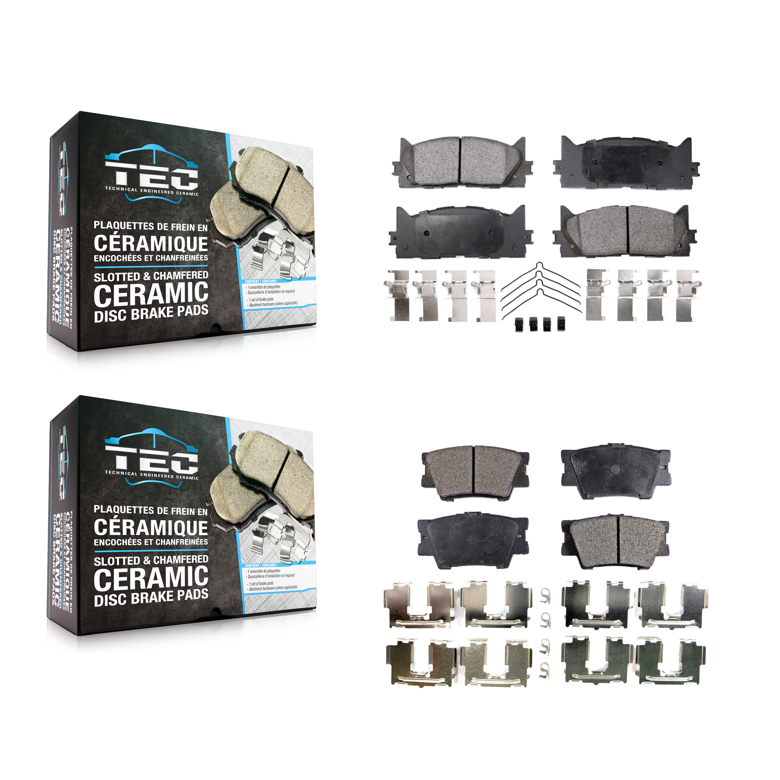 TEC - KTC-100121 - Front and Rear Disc Brake Pad Kits