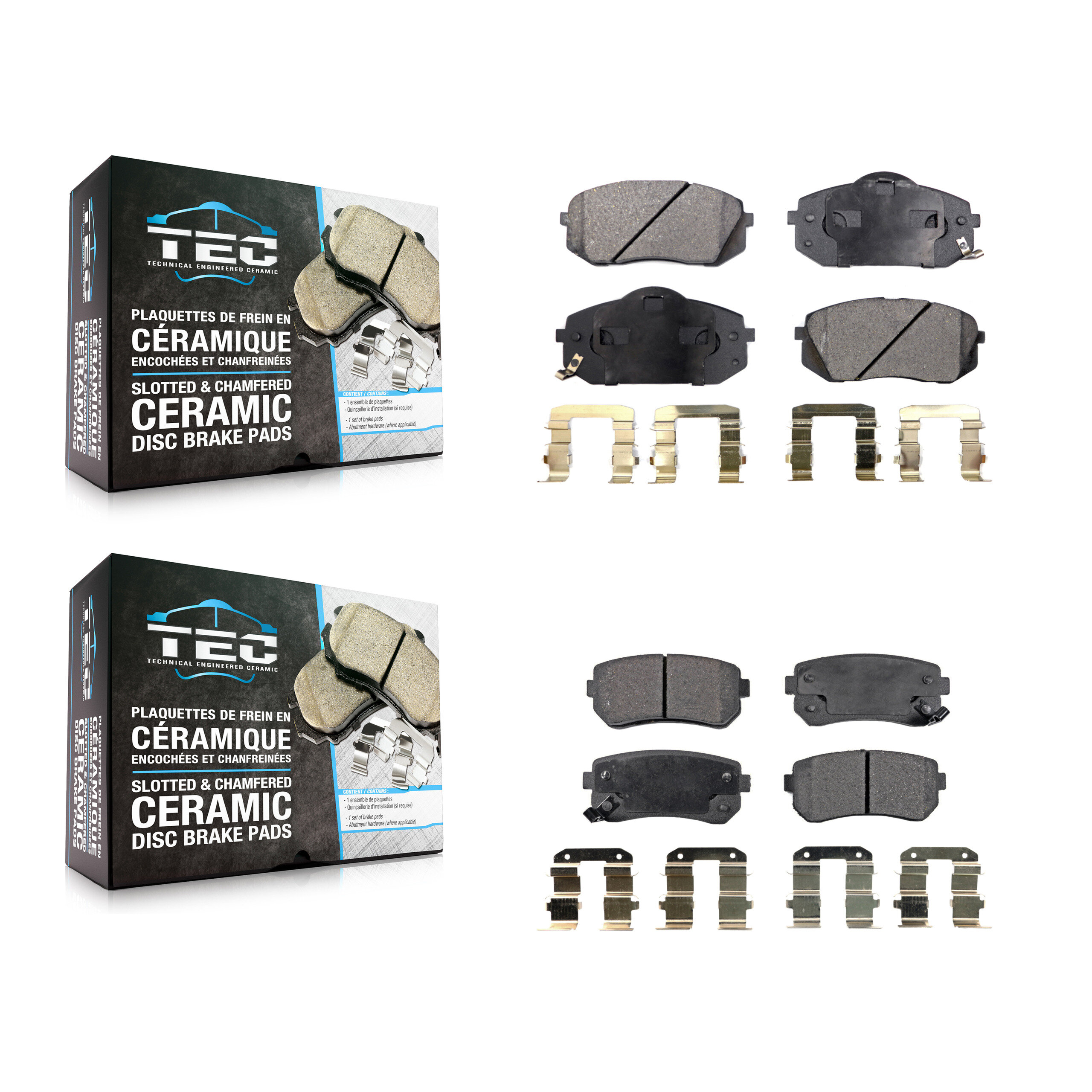 TEC - KTC-100125 - Front and Rear Disc Brake Pad Kits