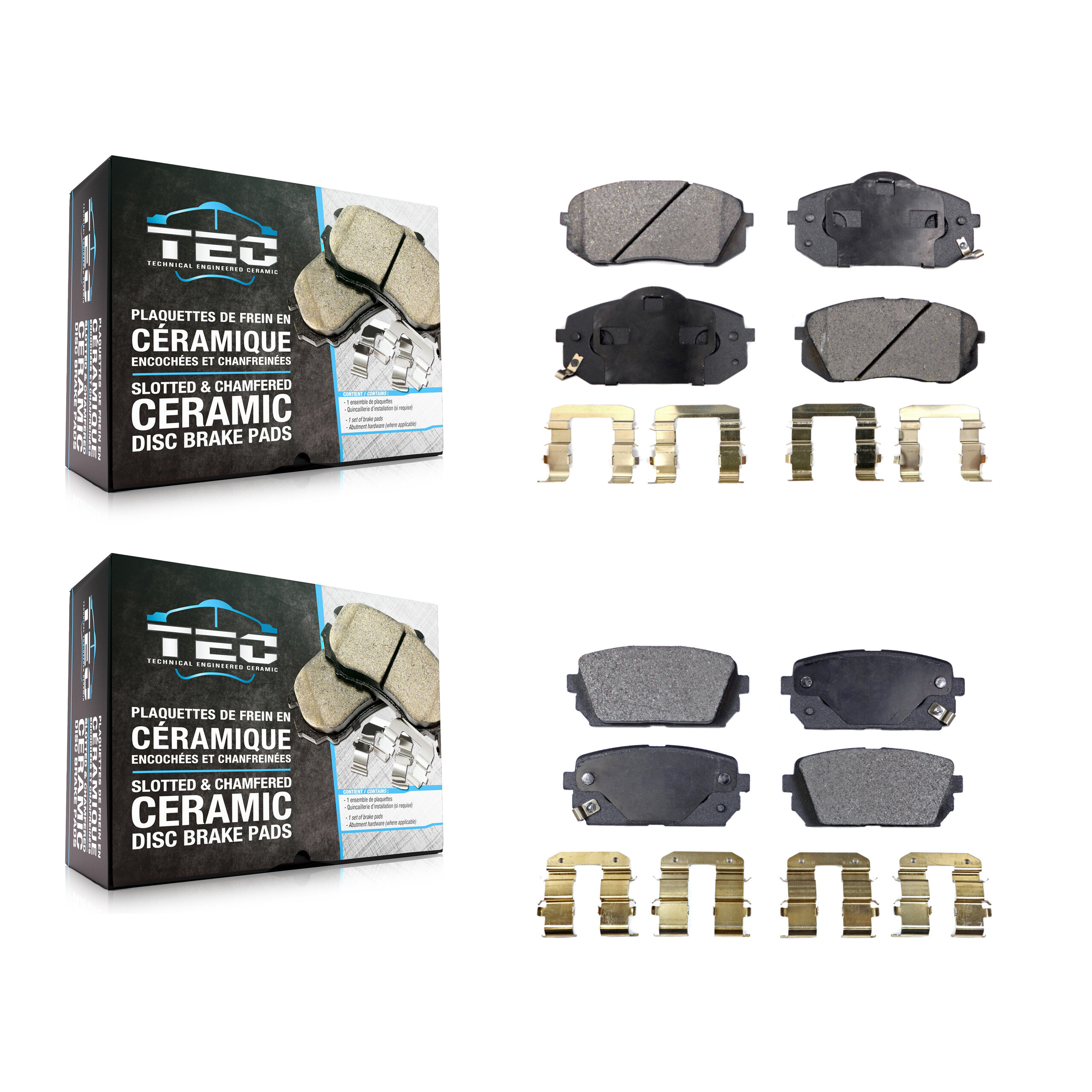 TEC - KTC-100126 - Front and Rear Disc Brake Pad Kits