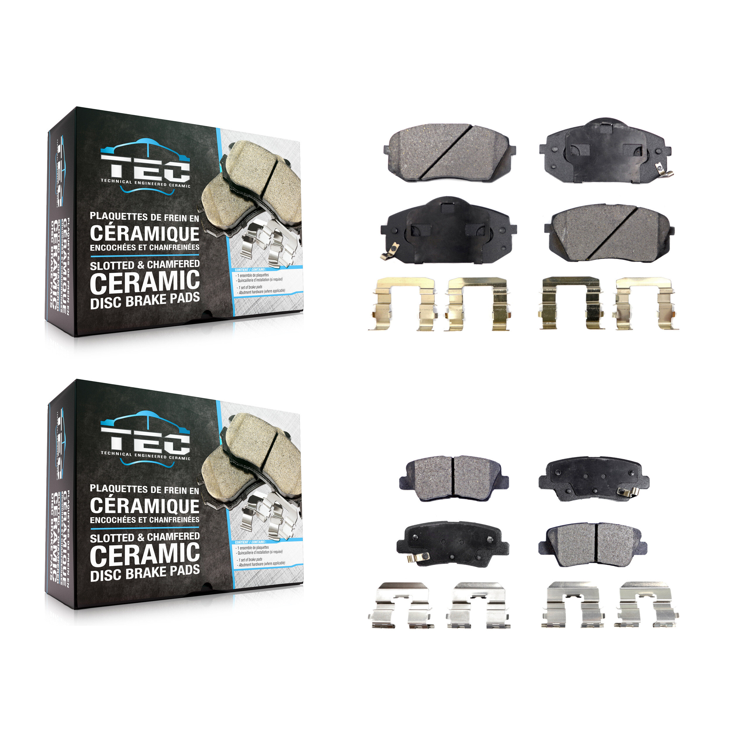 TEC - KTC-100127 - Front and Rear Disc Brake Pad Kits